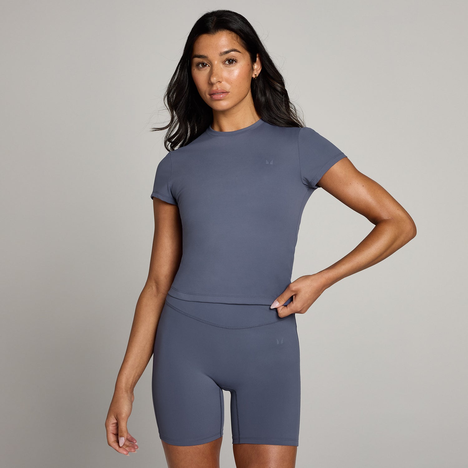 MP Women's Tempo Body Fit Short Sleeve T-Shirt - Charcoal Blue - XS