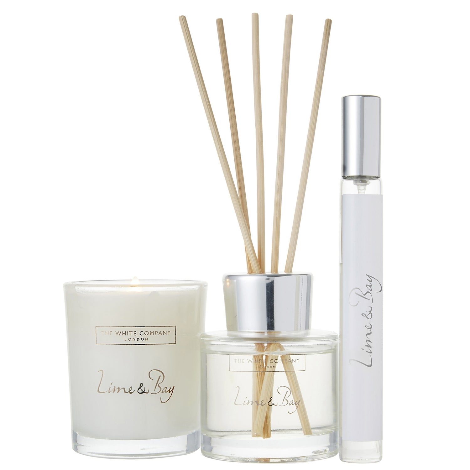 The White Company Lime & Bay Mini Home Scenting Set