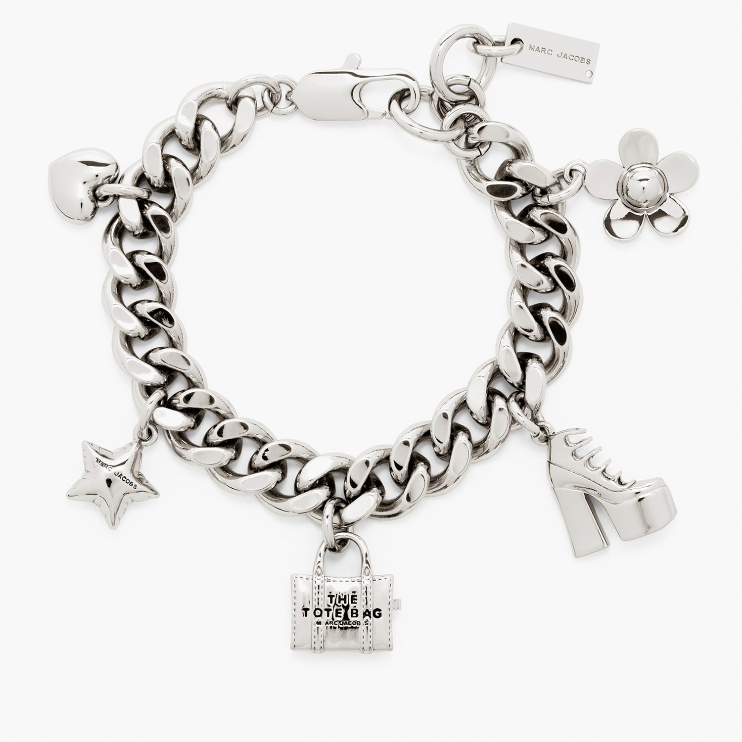 Marc Jacobs Mini Icon Silver-Tone Charm Bracelet