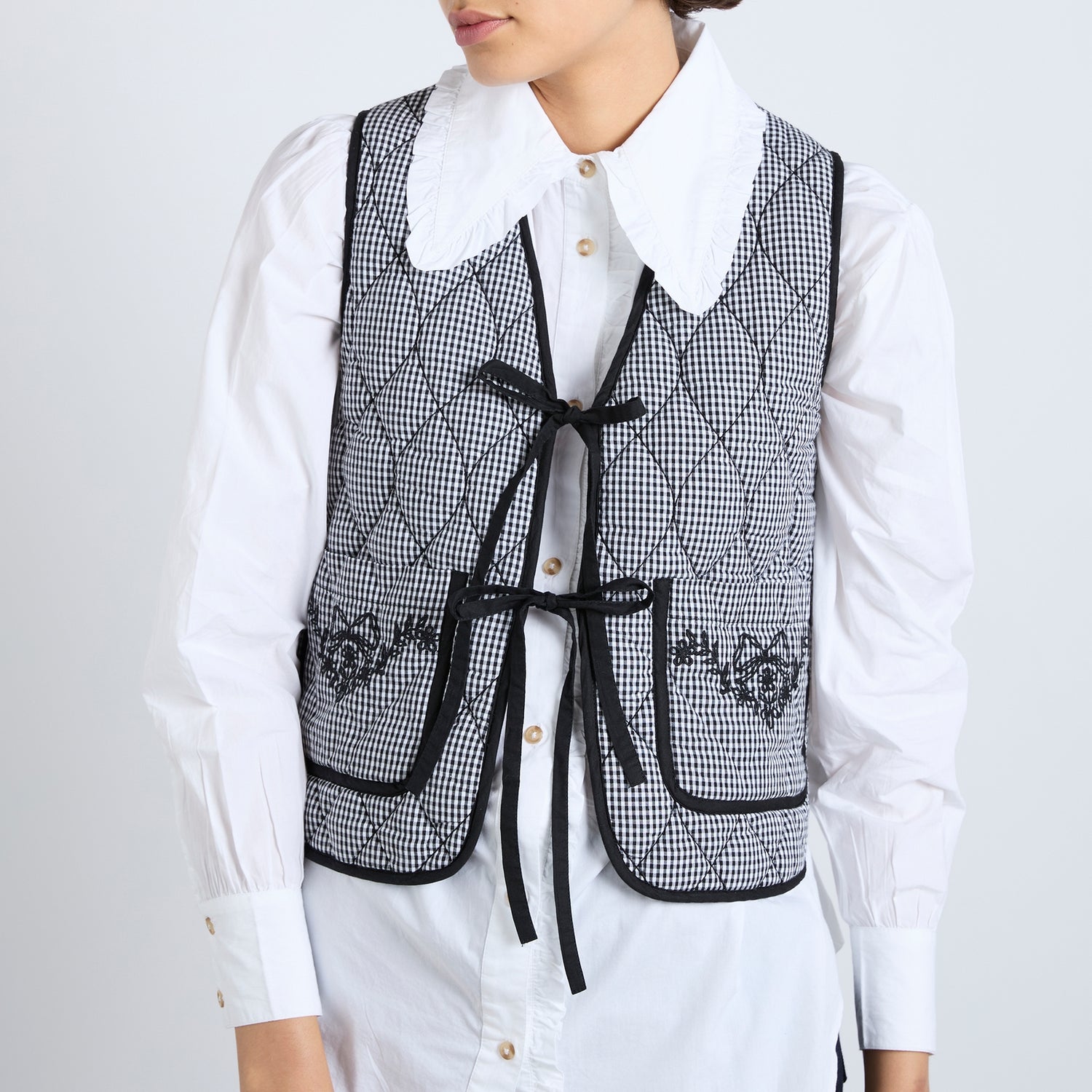 Damson Madder Arte Quilted Cotton Gilet
