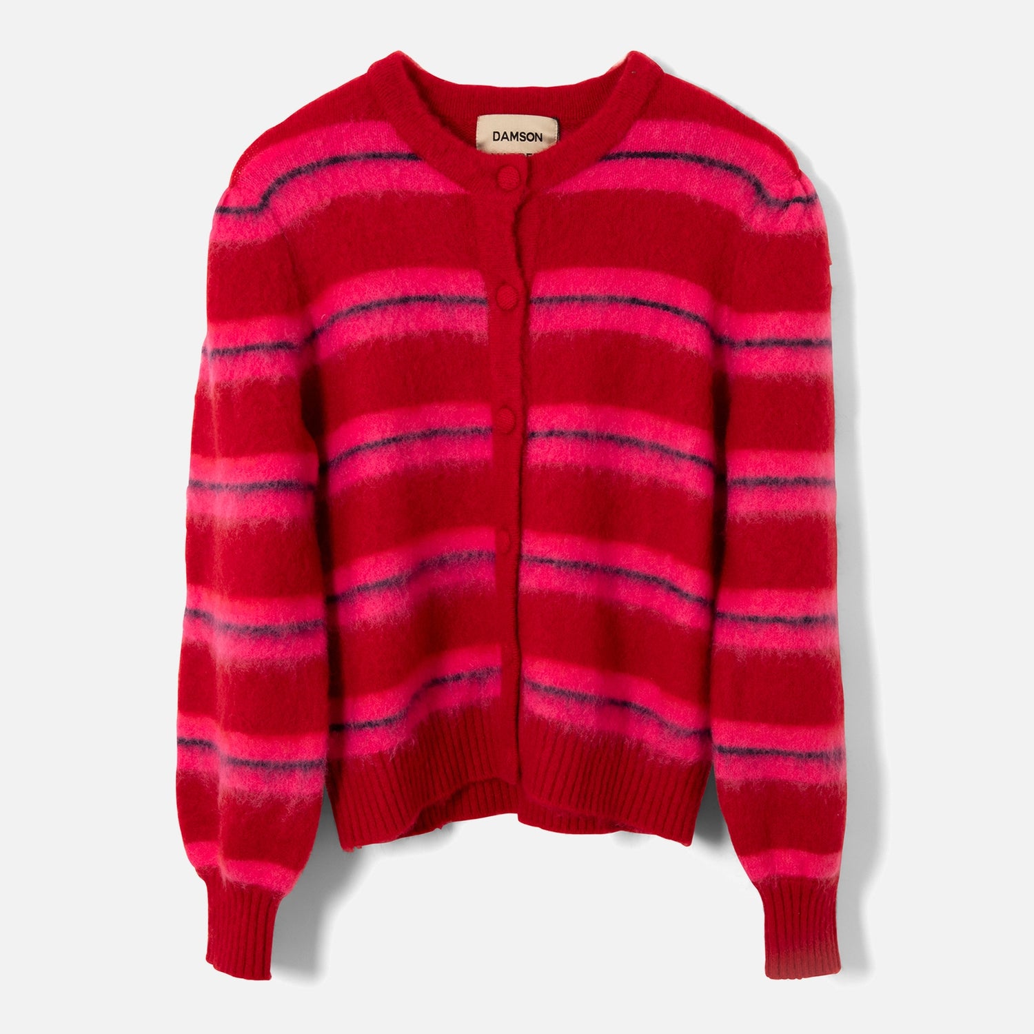 Damson Madder Cece Intarsia-Striped Knit Cardigan