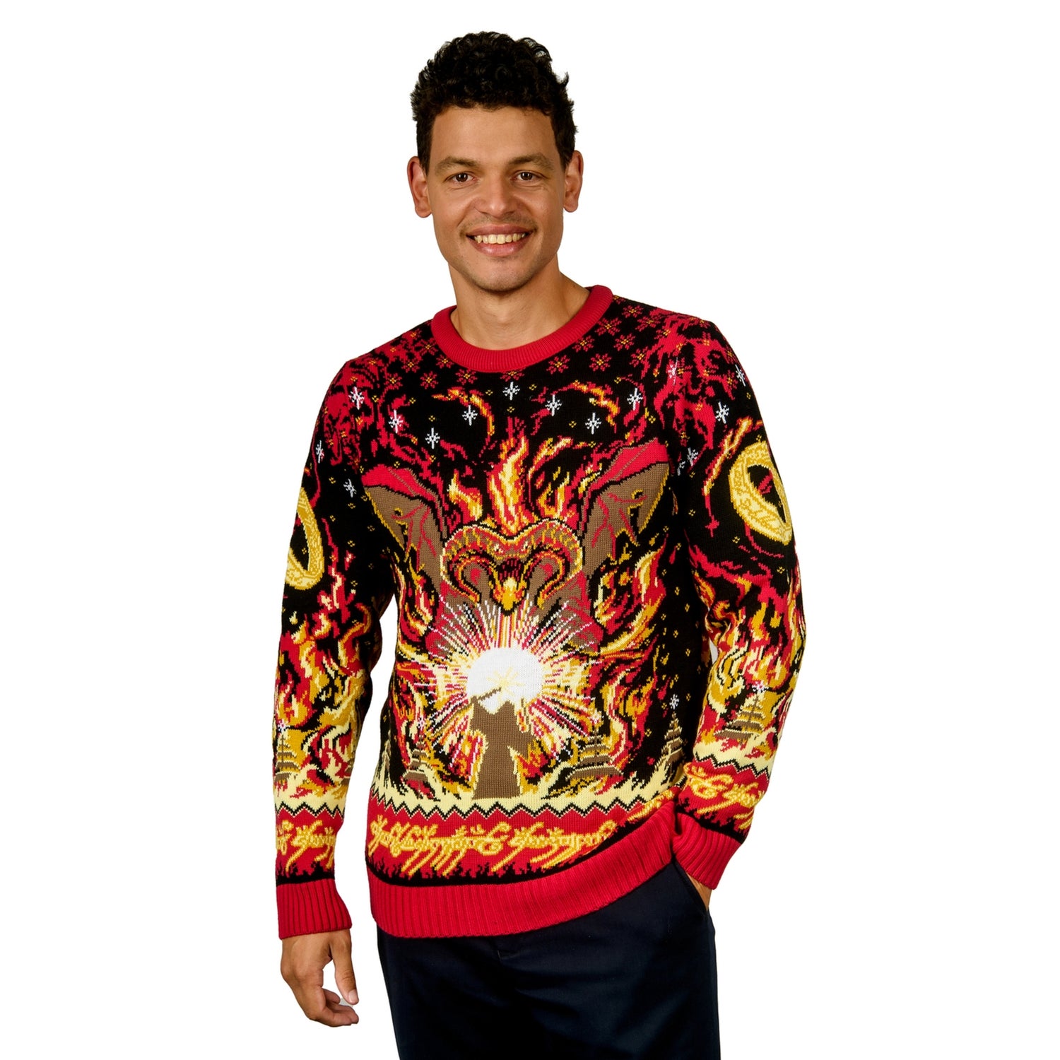 Lord of the Rings Balrog Knitted Christmas Jumper