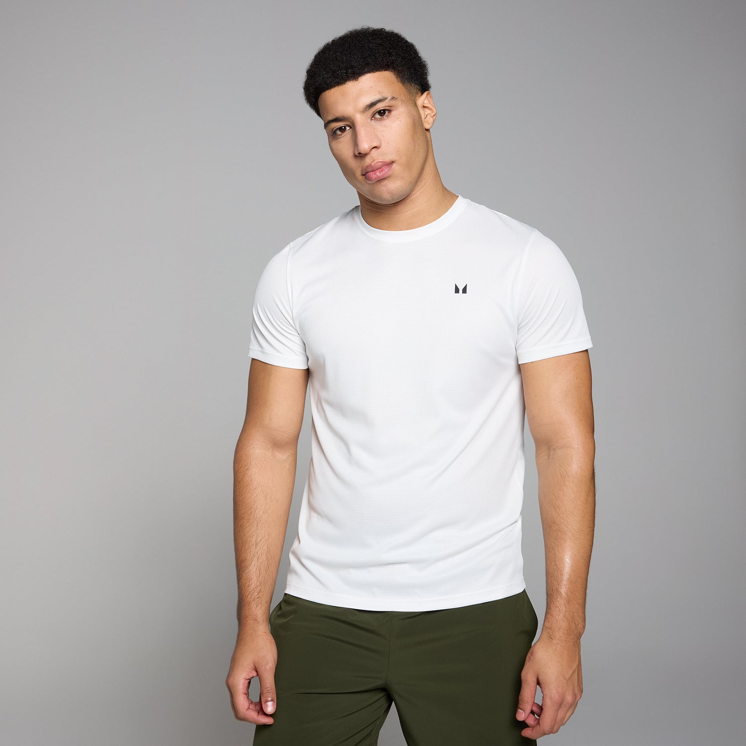 T-shirt d’entraînement texturé MP pour hommes – Blanc - L