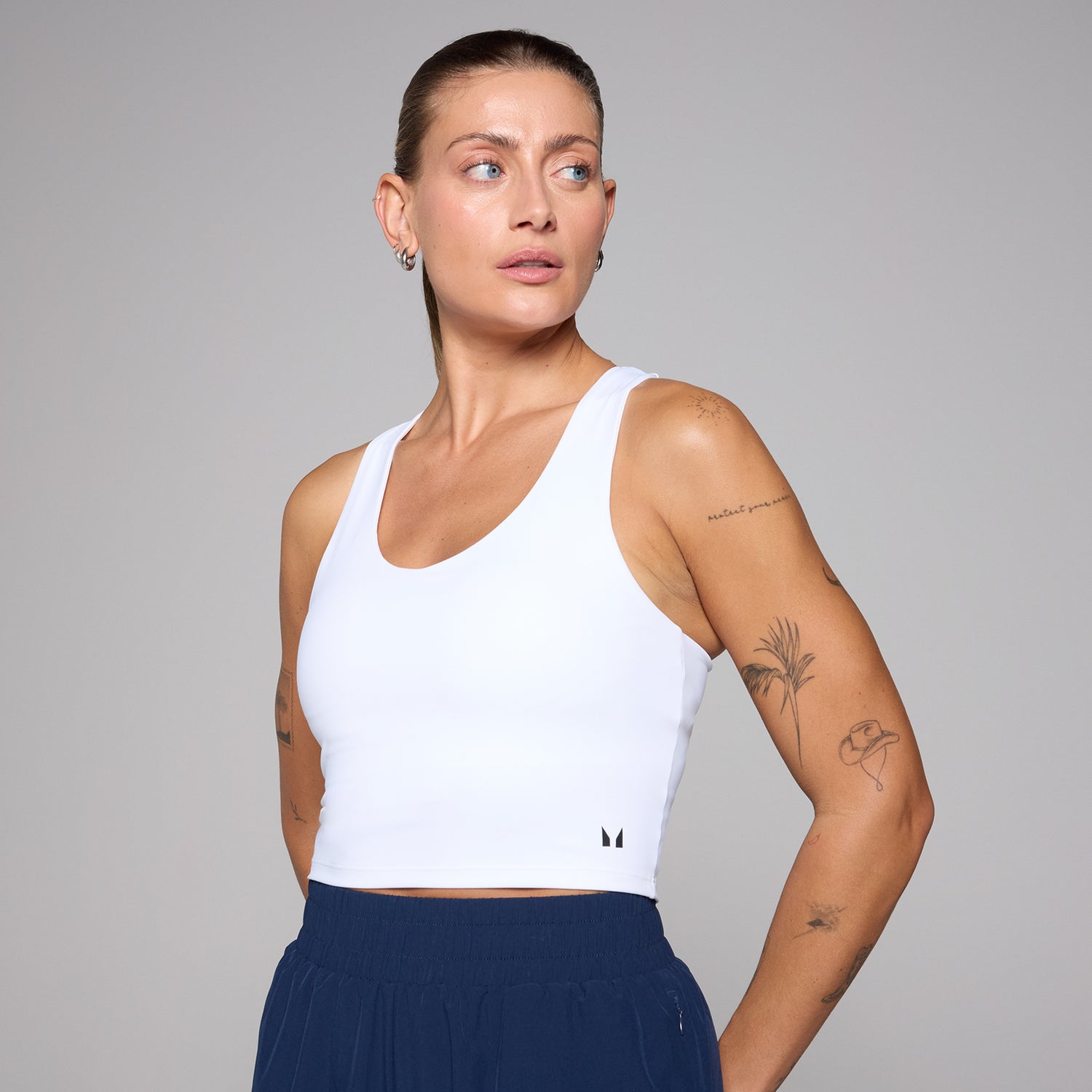 Camiseta sin mangas con espalda nadadora Active para mujer de MP - Blanco - XS