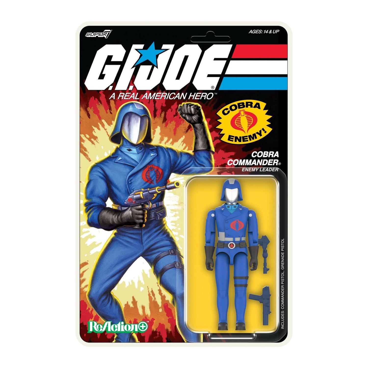 Super7 G.I. Joe ReAction+ Wave 1 - Cobra Commander (Cartoon) Action Figure
