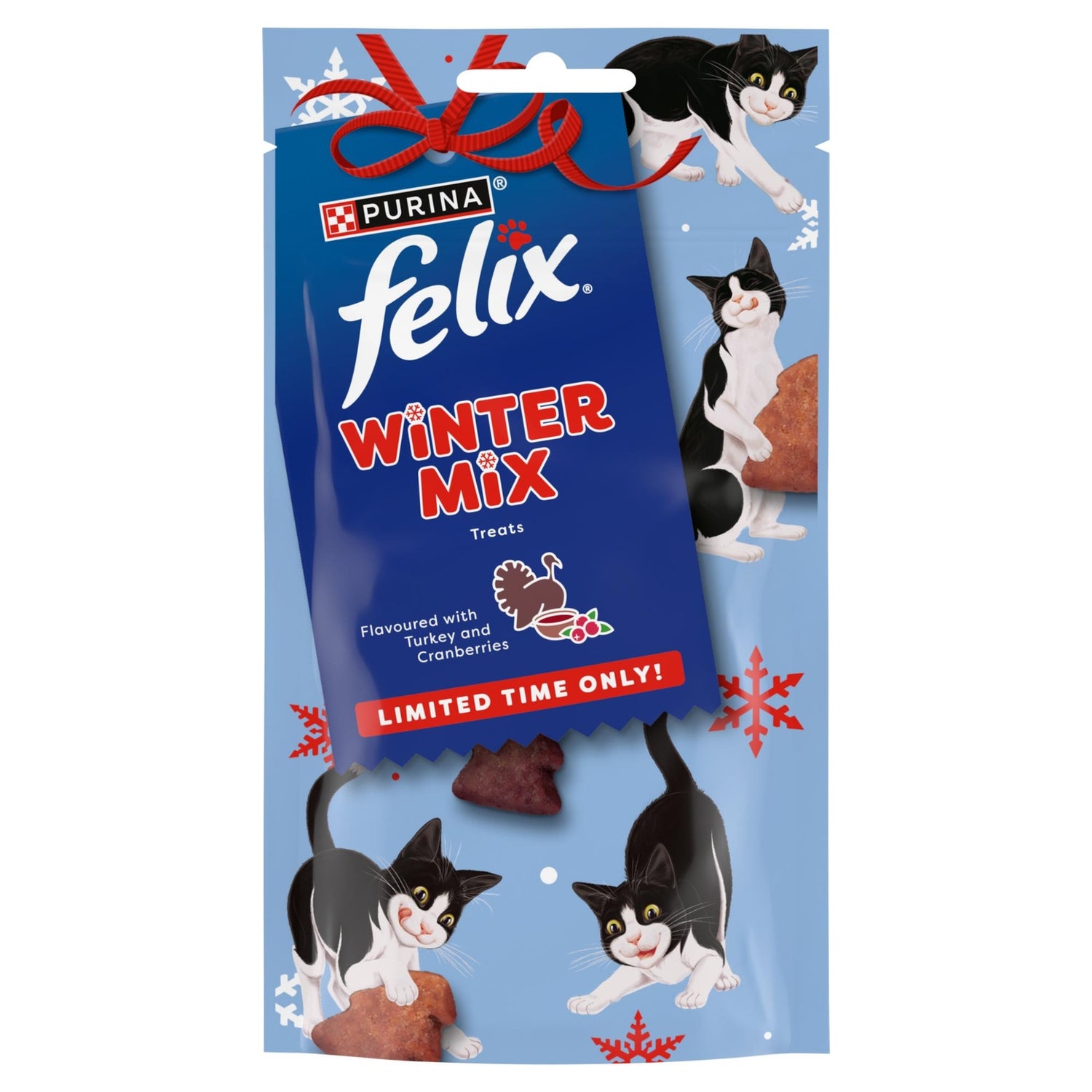 FELIX Winter Mix Festive Turkey & Cranberry Cat Treats 60g
