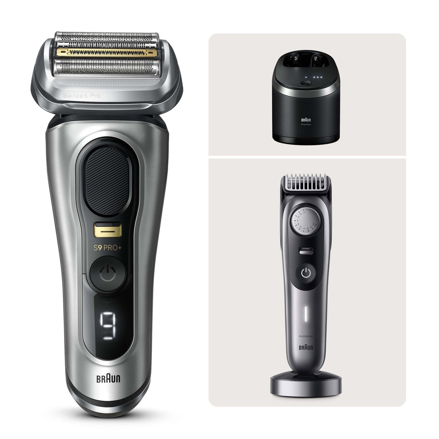 Braun Series 9 Pro+ 9567cc Elektrorasierer mit Barttrimmer BT9440