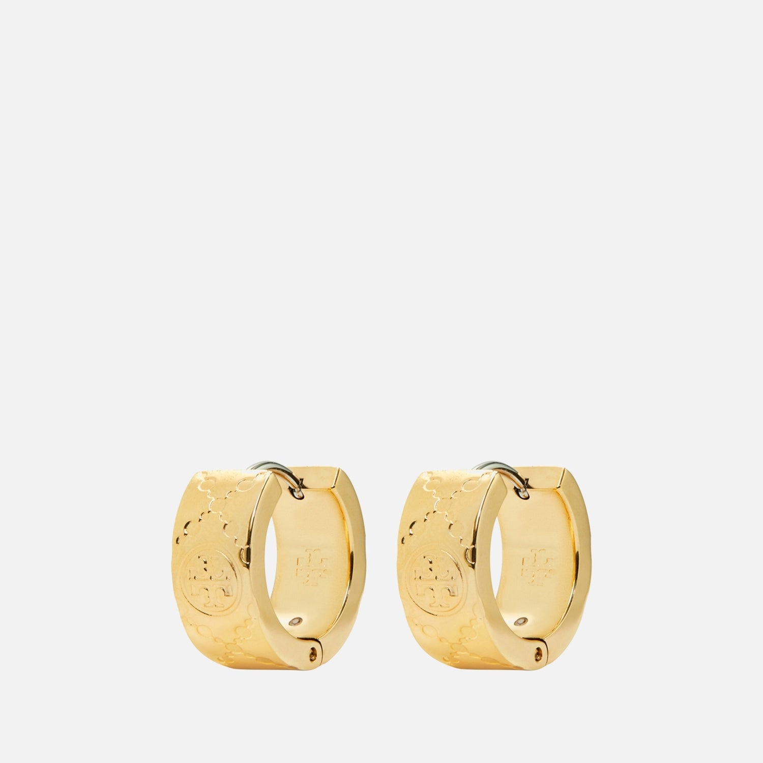 Tory Burch Women's Miller Stud T Monogram Small Hoop - Gold T Monogram