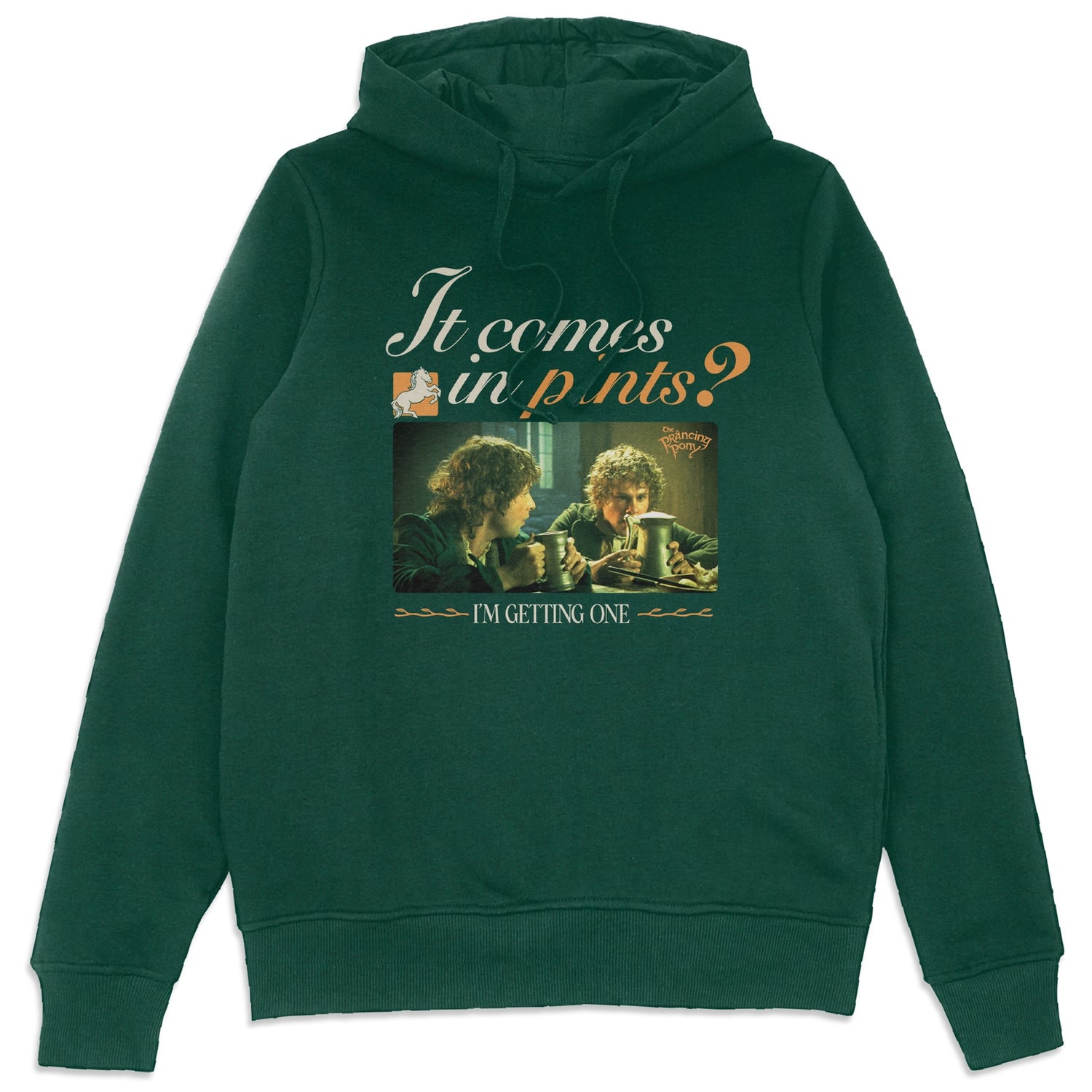 Lord Of The Rings It Comes In Pints Hoodie Green Clothing Zavvi UK