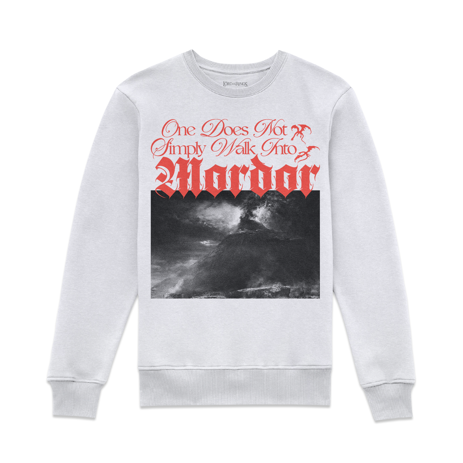 Lord Of The Rings Walk Into Mordor Sweatshirt - White