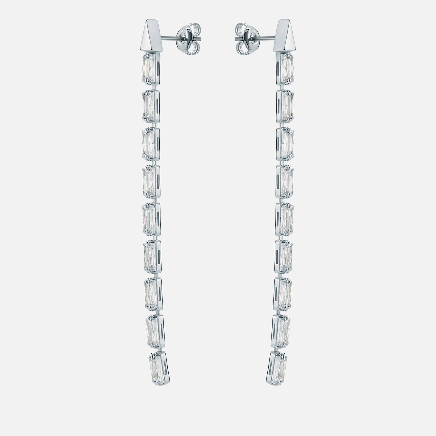 Ted Baker Isalie Baguette Silver-Plated Slinky Earrings
