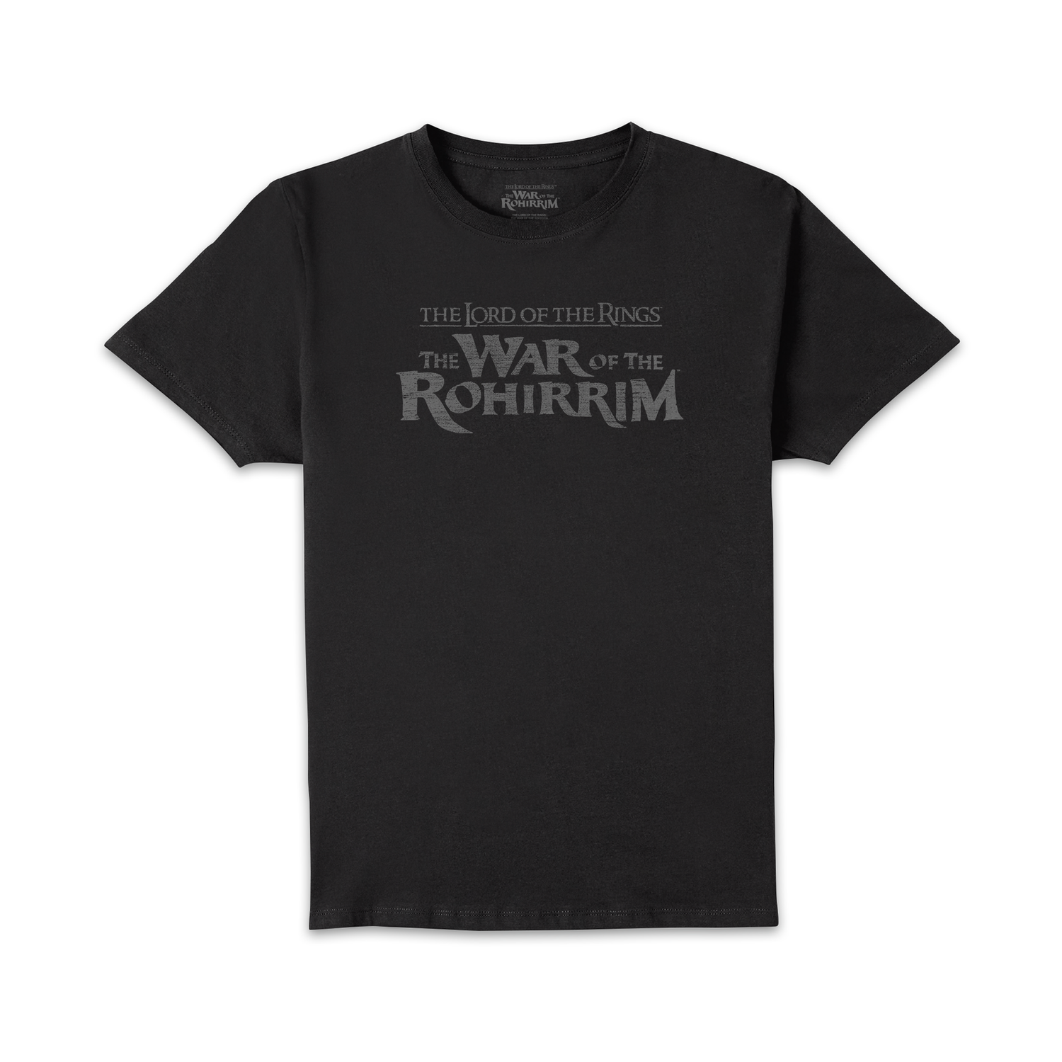 Lord Of The Rings The War of Rohirrim Textured Logo Unisex T-Shirt - Black