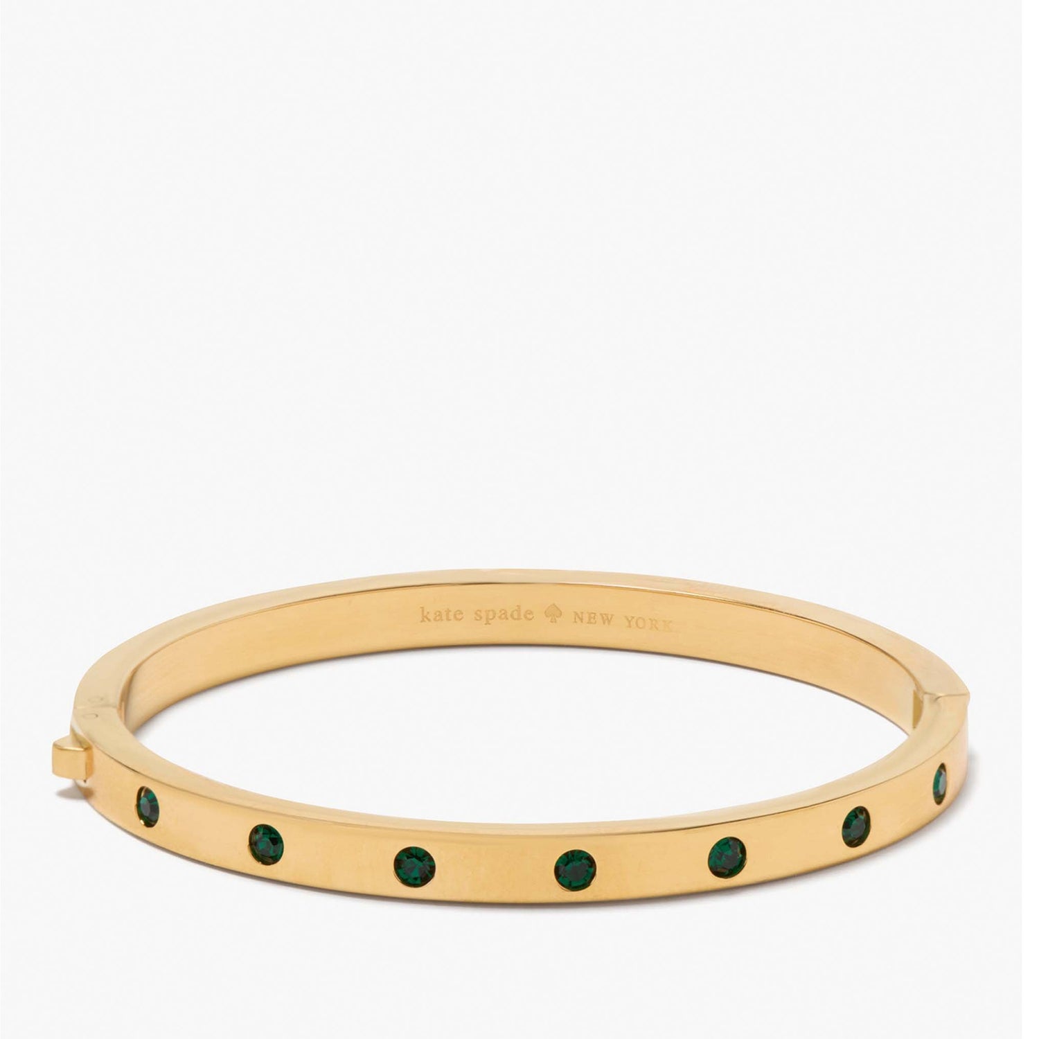 Kate Spade New York Set In Stone Gold-Tone Hinged Bangle