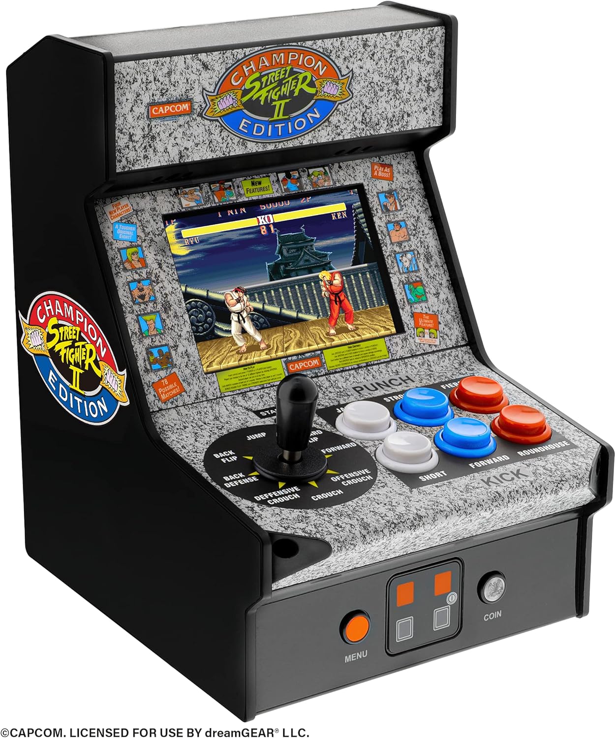 MICRO PLAYER 7.5" STREET FIGHTER II CHAMPION EDITION COLLECTIBLE RETRO