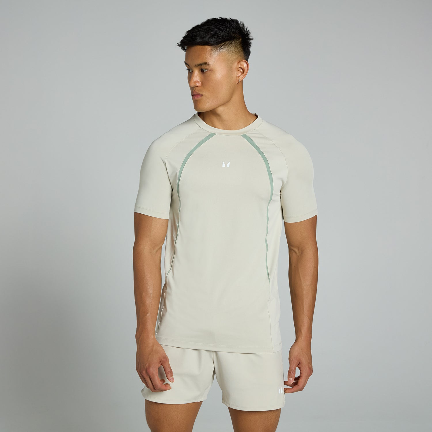 MP Men's Tempo Panel T-Shirt - Ash - XS