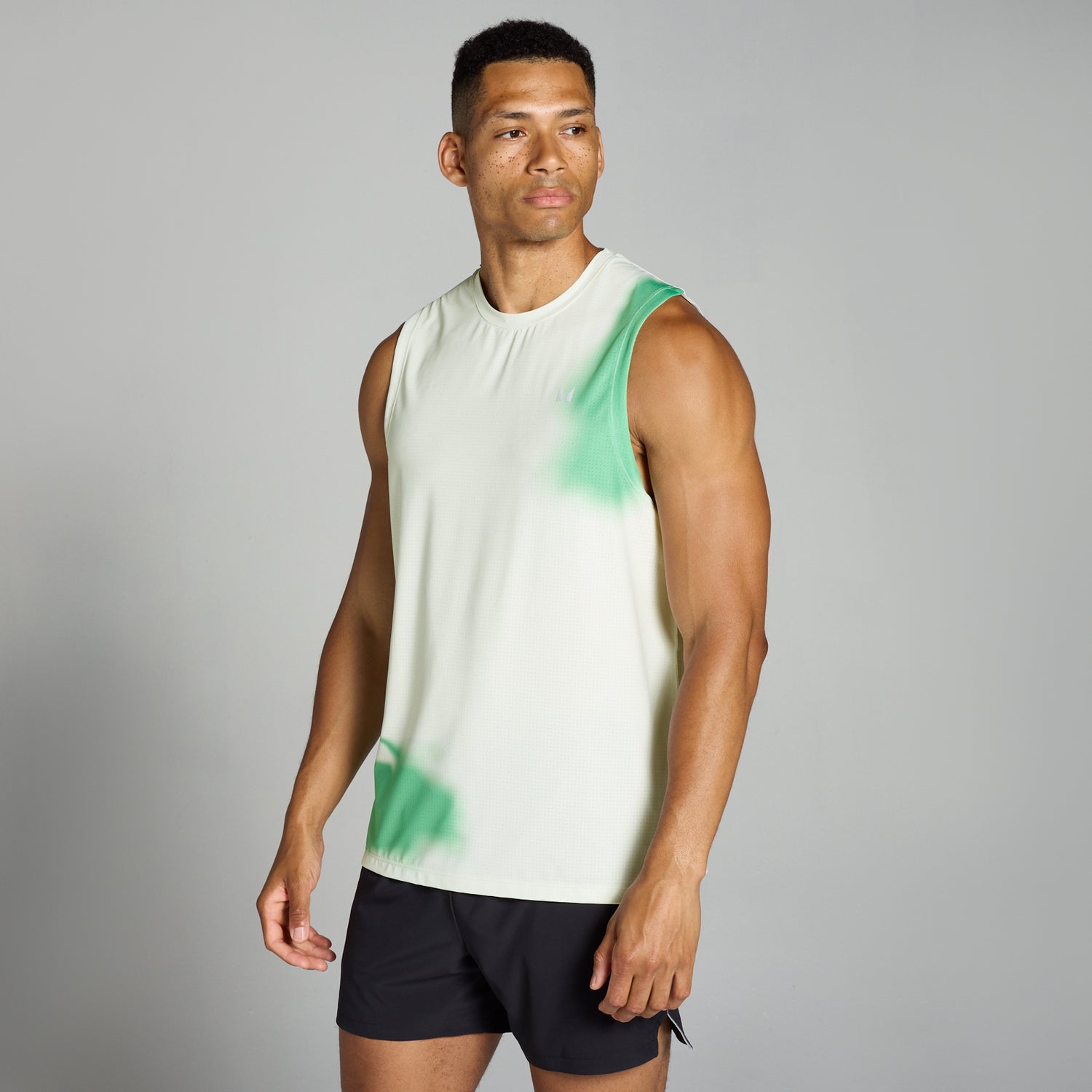 MP Men's Velocity Mesh Print Tank - Misty Green - XS