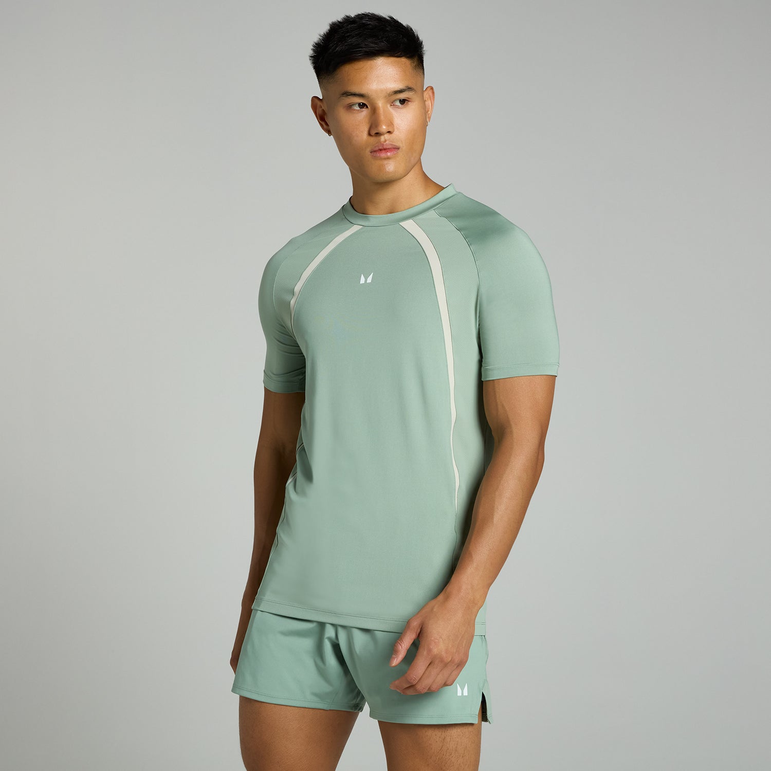 MP Men's Tempo Panel T-Shirt  - Pale Green - XS