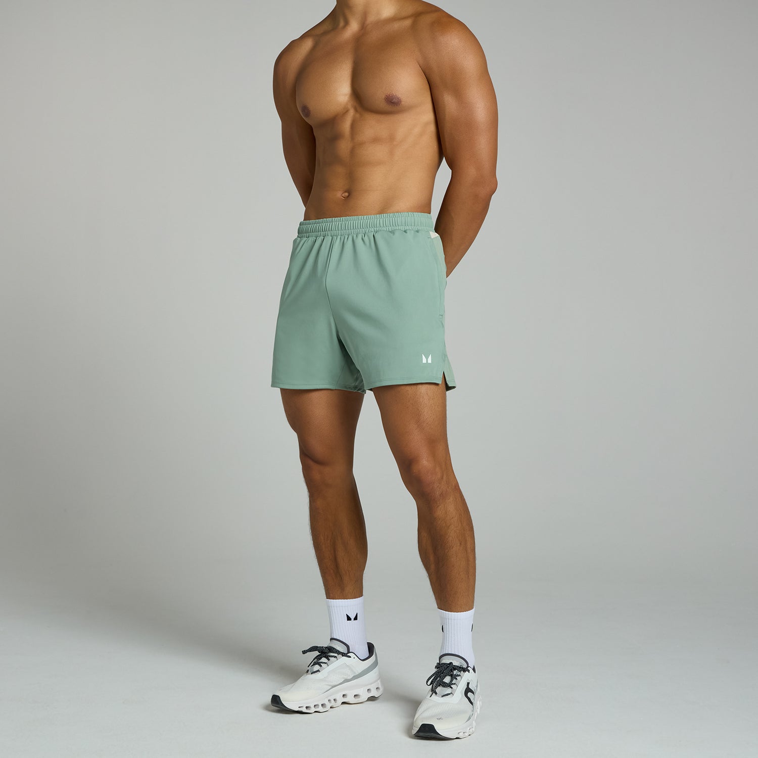 MP Men's Tempo Panel 5" Shorts - Pale Green - XS