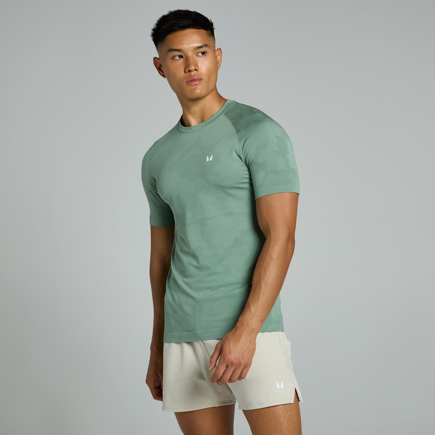 MP Men's Tempo Muscle Fit Seamless T-Shirt  - Pale Green - XS