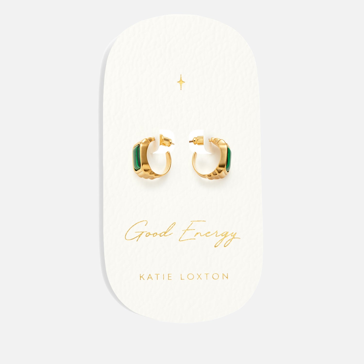 Katie Loxton Malachite Gold-Plated Earrings