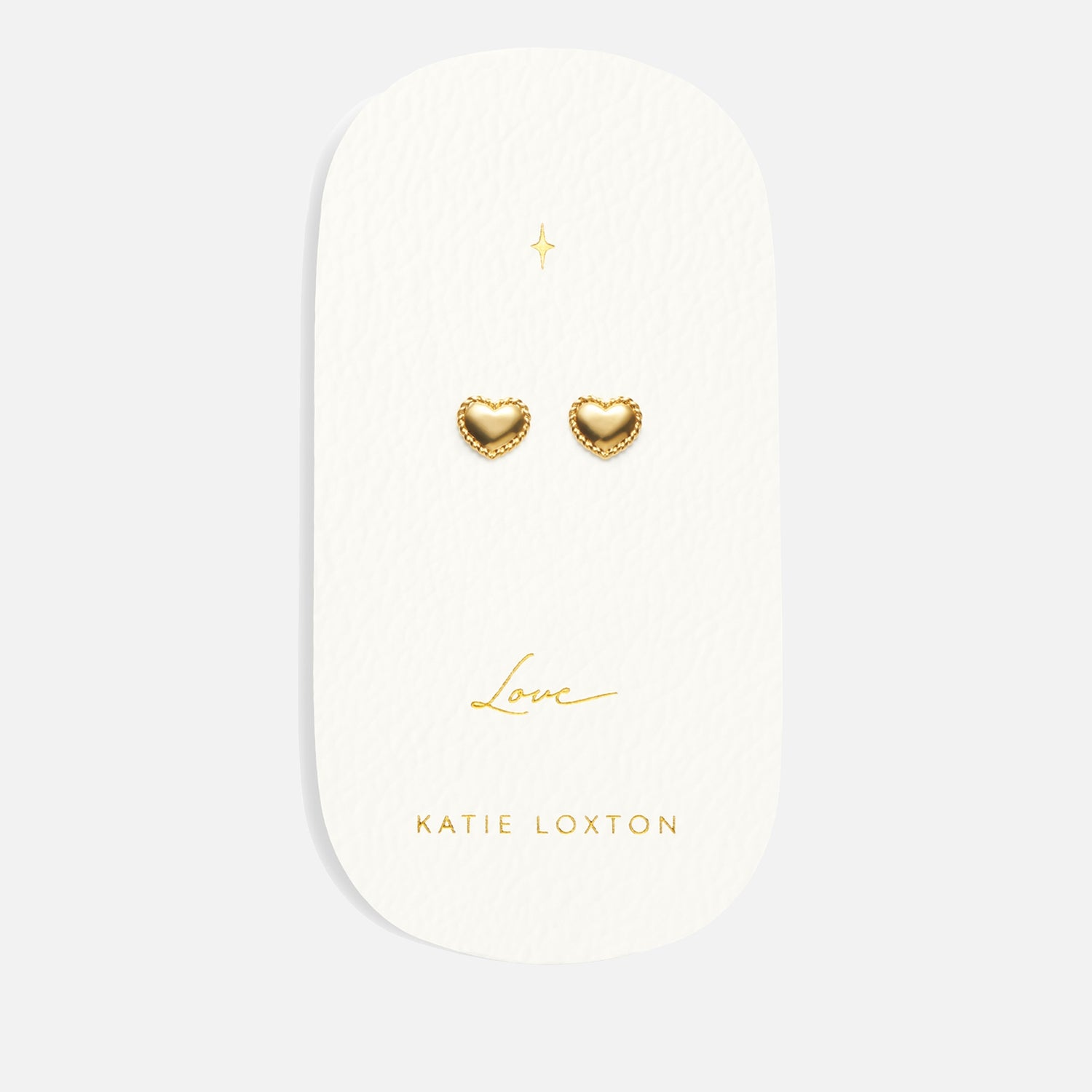 Katie Loxton Love Heart Gold-Plated Stud Earrings