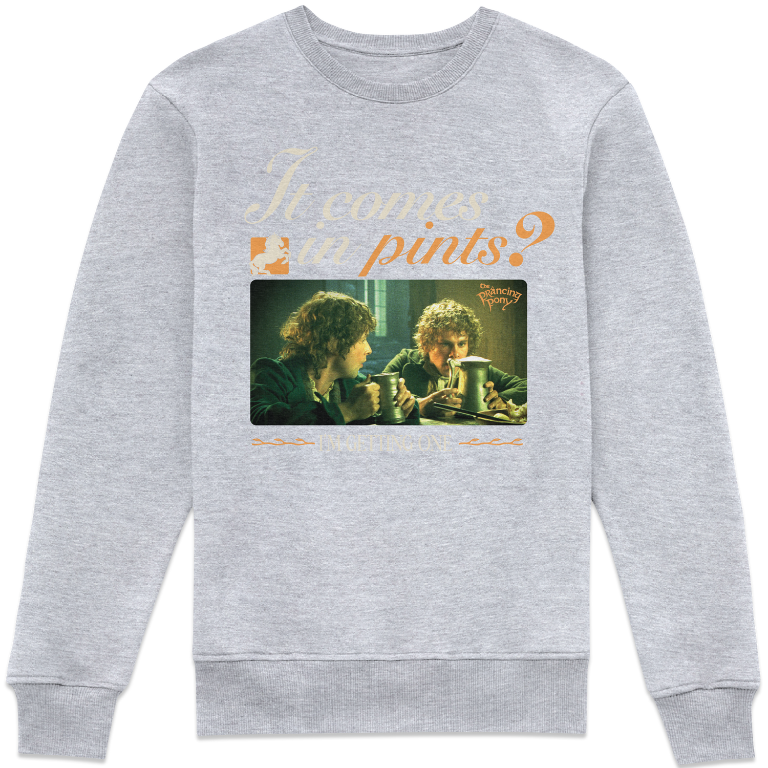 Lord Of The Rings It Comes In Pints Sweatshirt - Grey