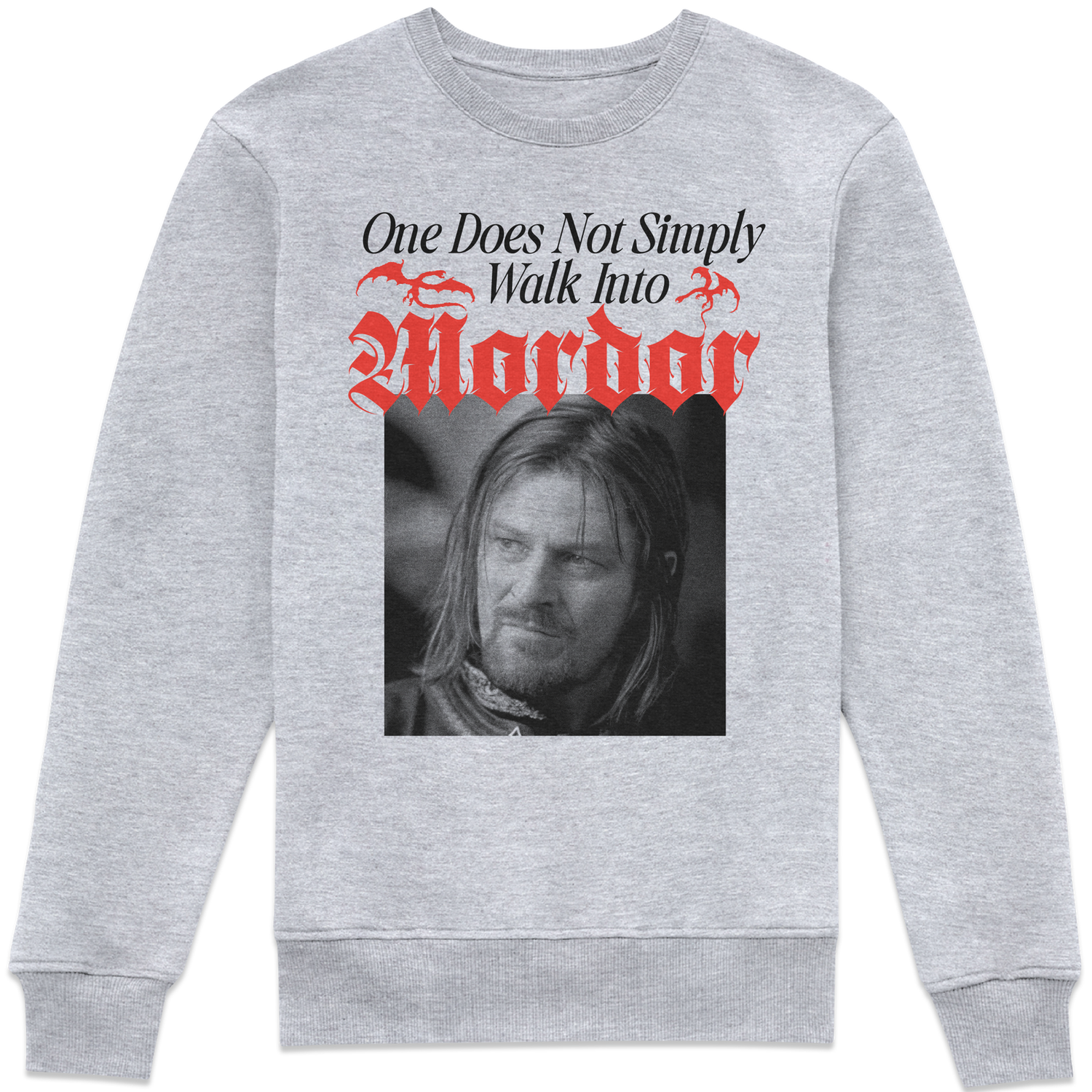 Lord Of The Rings Walk Into Mordor Sweatshirt - Grey