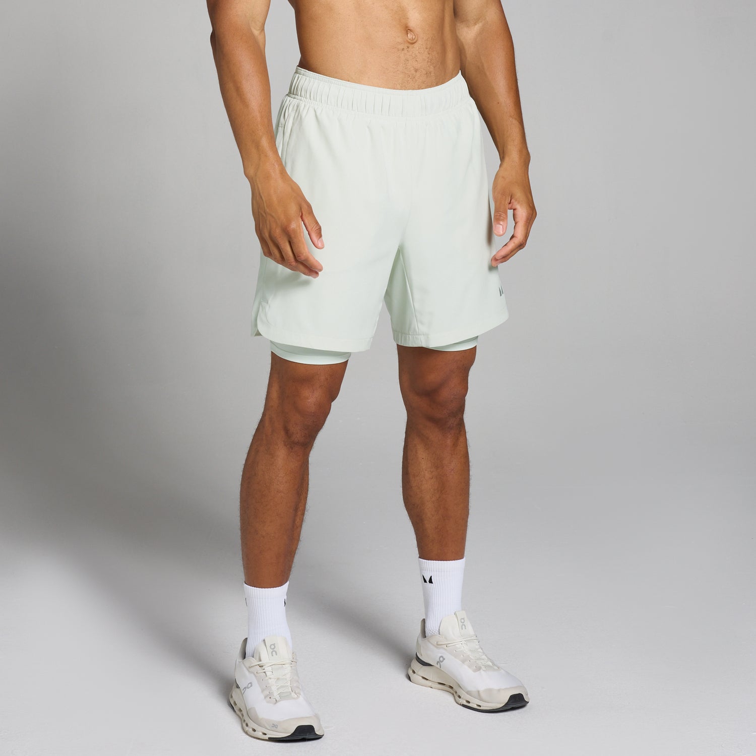 MP Men's Training 2-in-1 Shorts - Misty Green - XS