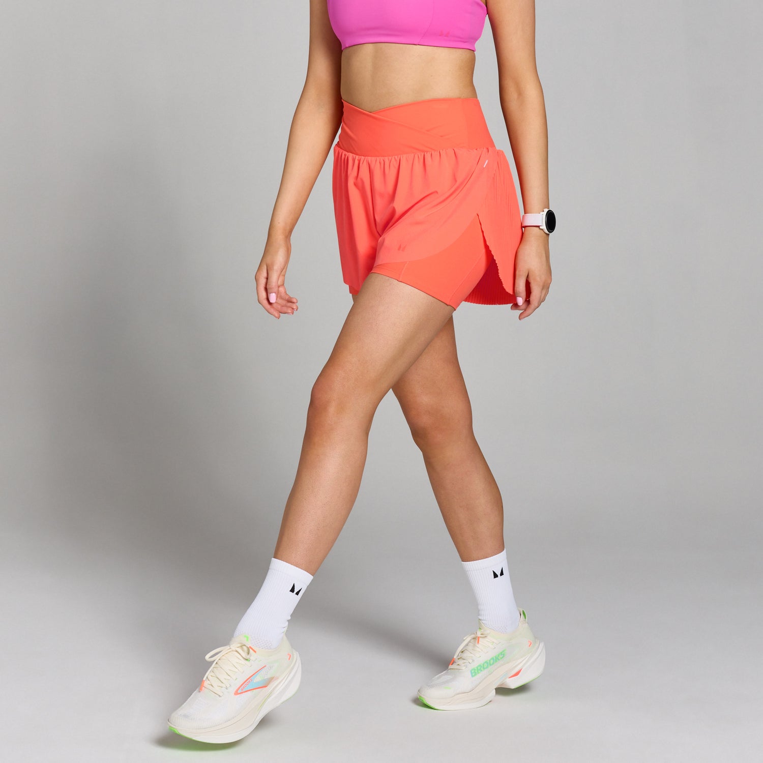 MP Women's Velocity Pleated Running Short - Amber - XL