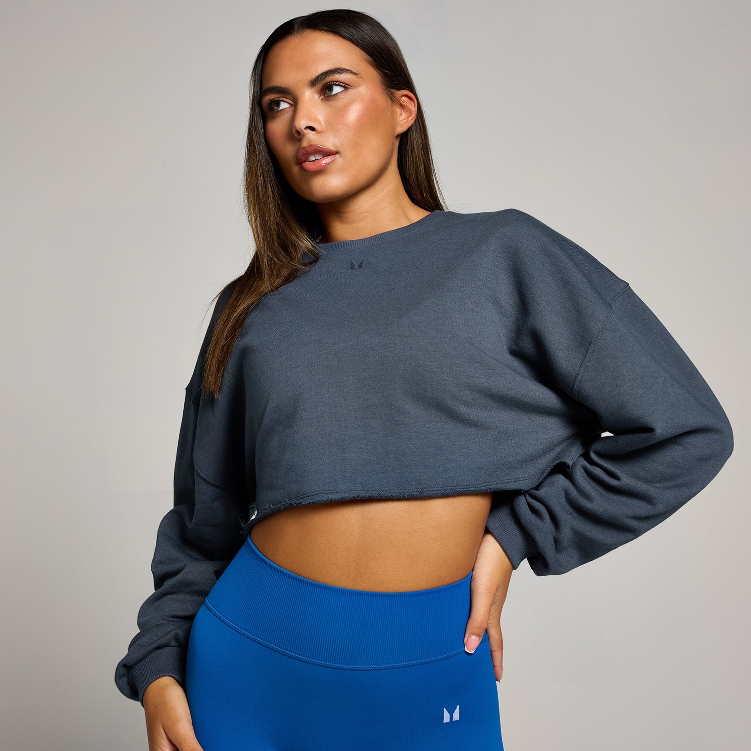 MP Women's Tempo Slouchy Cropped Long Sleeve Top - Midnight - XS