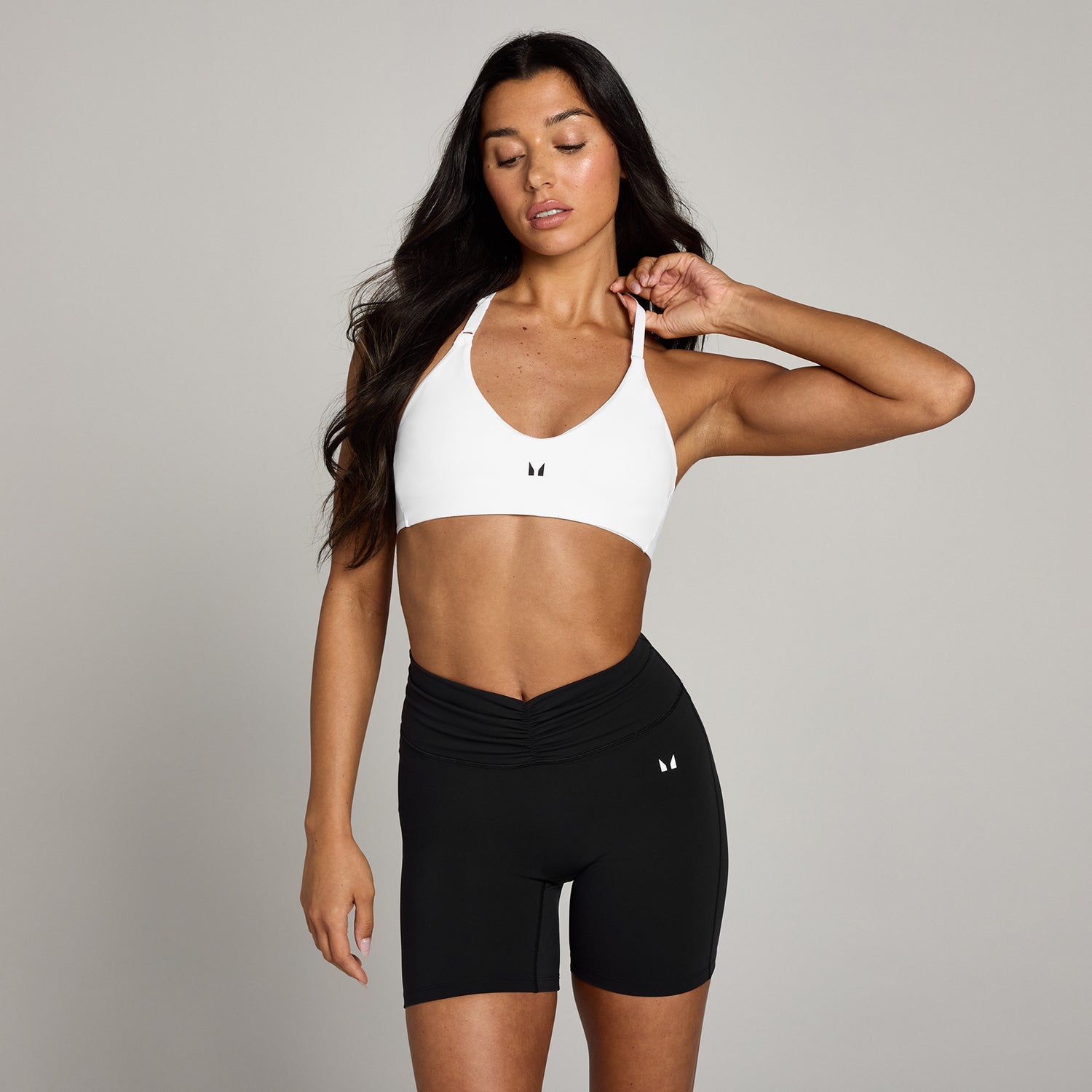 MP Women's Tempo Halterneck Open Back Sports Bra - White - XS