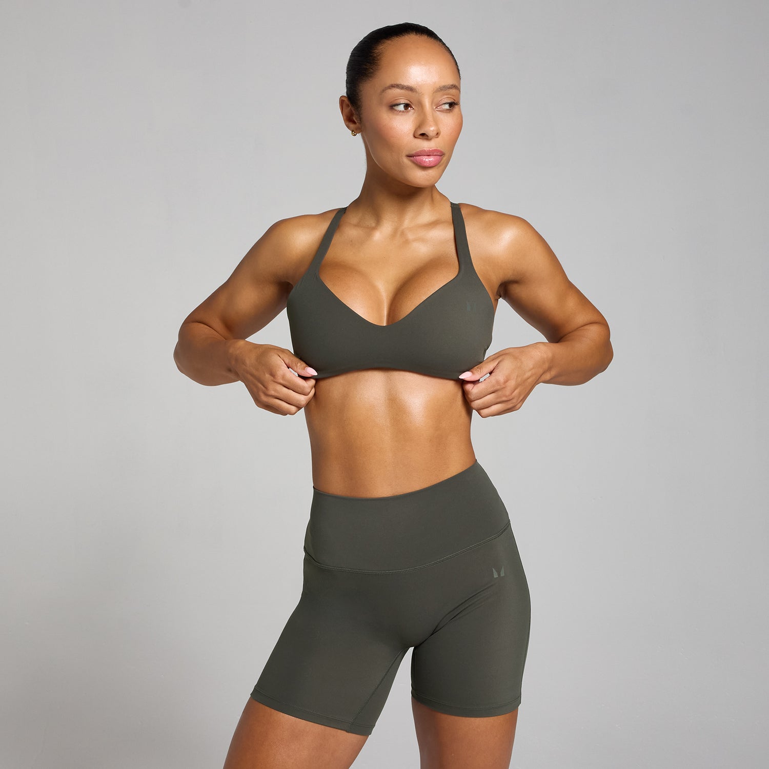 MP Women's Tempo Twist Back Sports Bra - Night Grey - XS