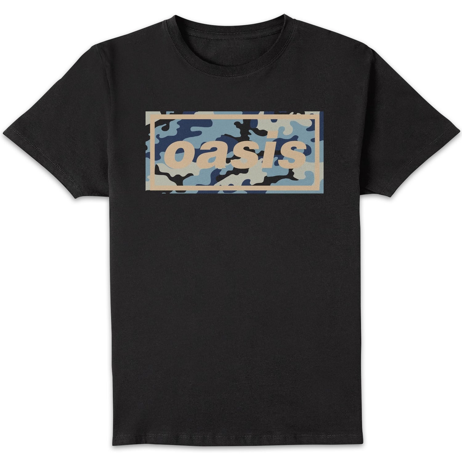 oasis Camo Logo Men's T-Shirt - Black