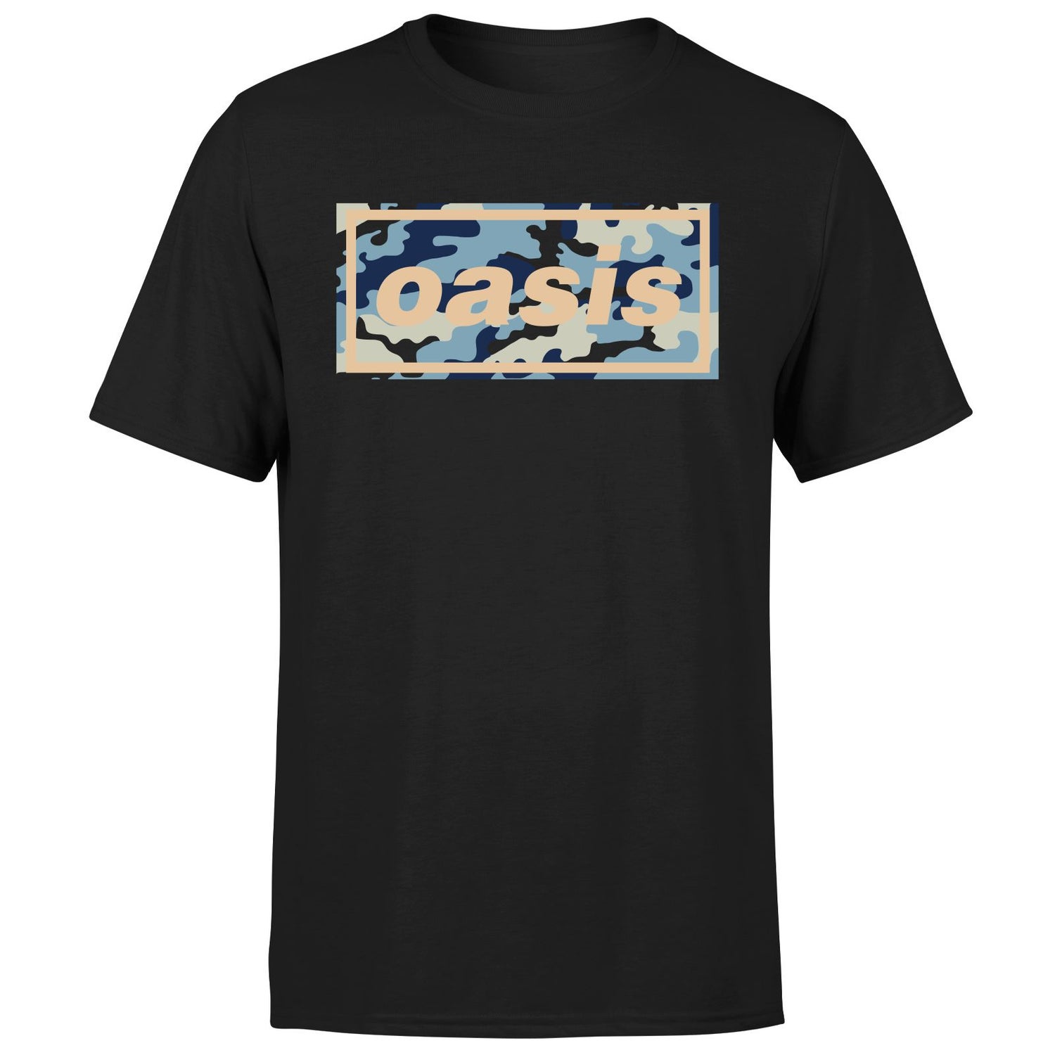 oasis Camo Logo Men's T-Shirt - Black