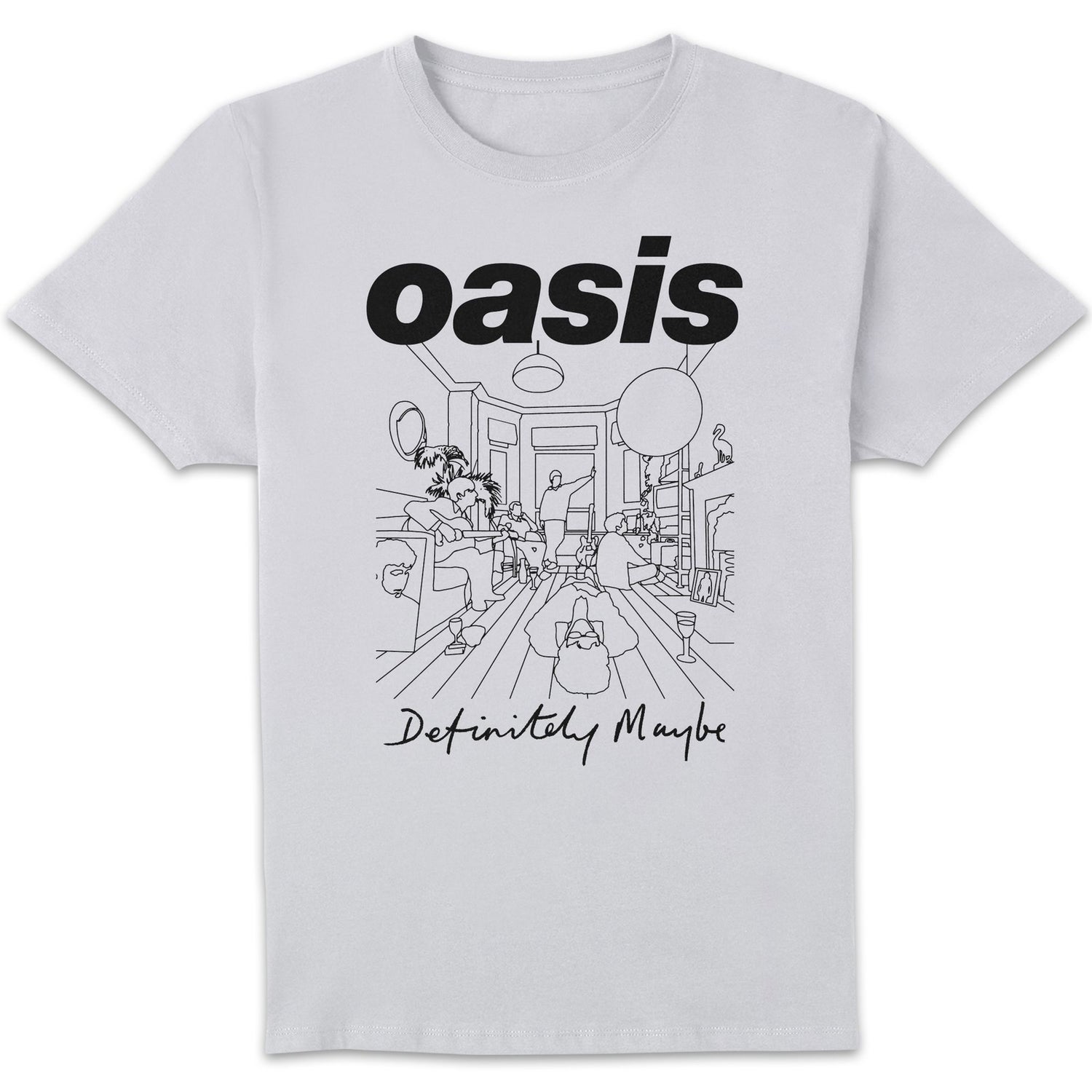 oasis Definitely Maybe Mono Men's T-Shirt - White