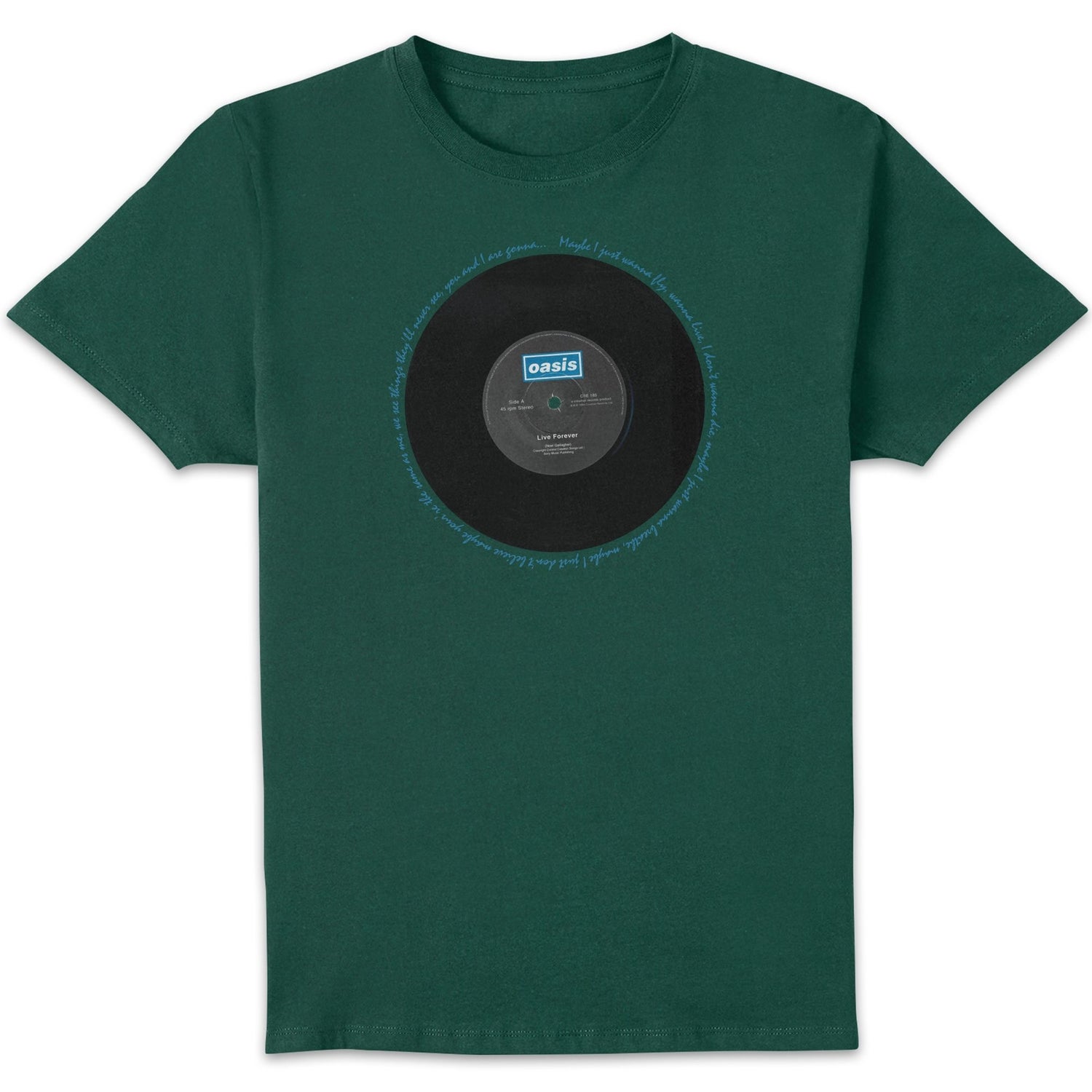 oasis Live Forever Single Men's T-Shirt - Green