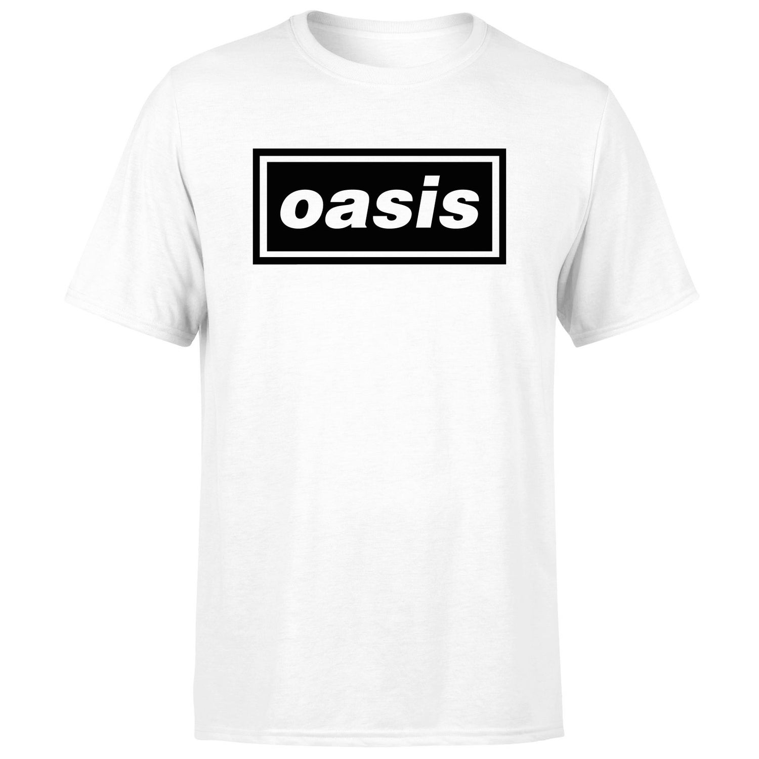 oasis Logo Men s T Shirt White Clothing Zavvi Australia