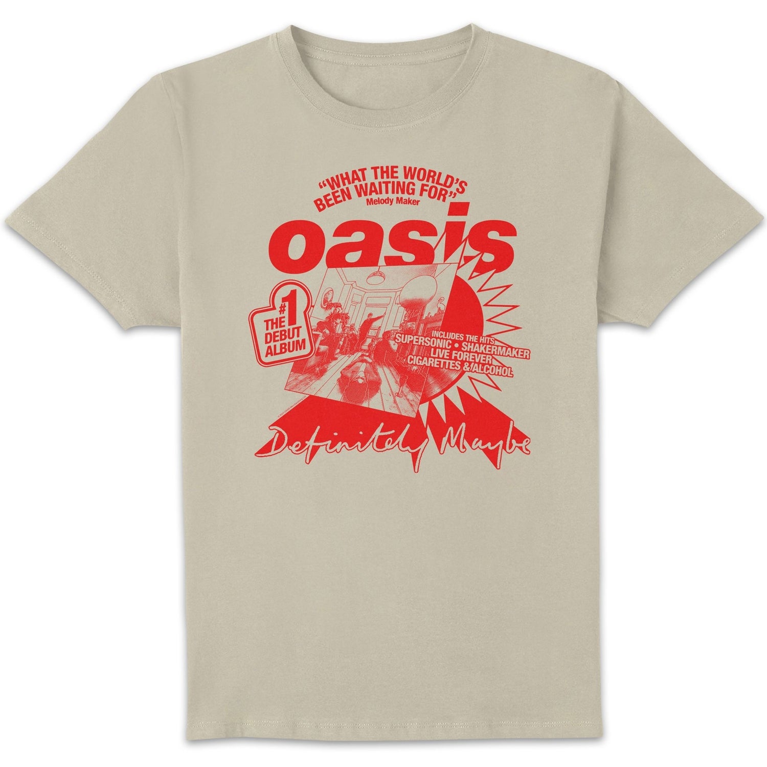 Oasis What The World Unisex T-Shirt - Cream