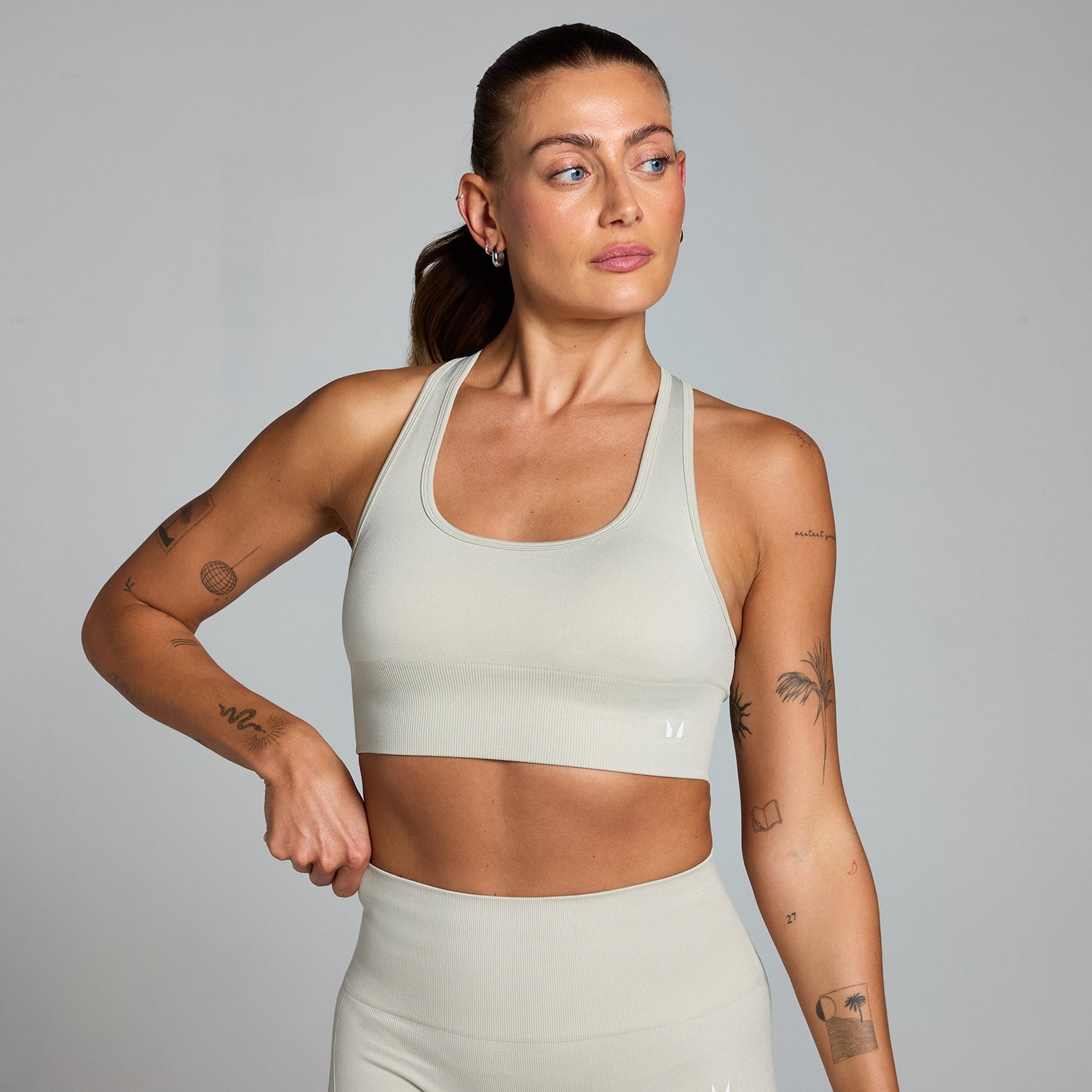MP Women's Shape Seamless Sports Bra - Ash - XS