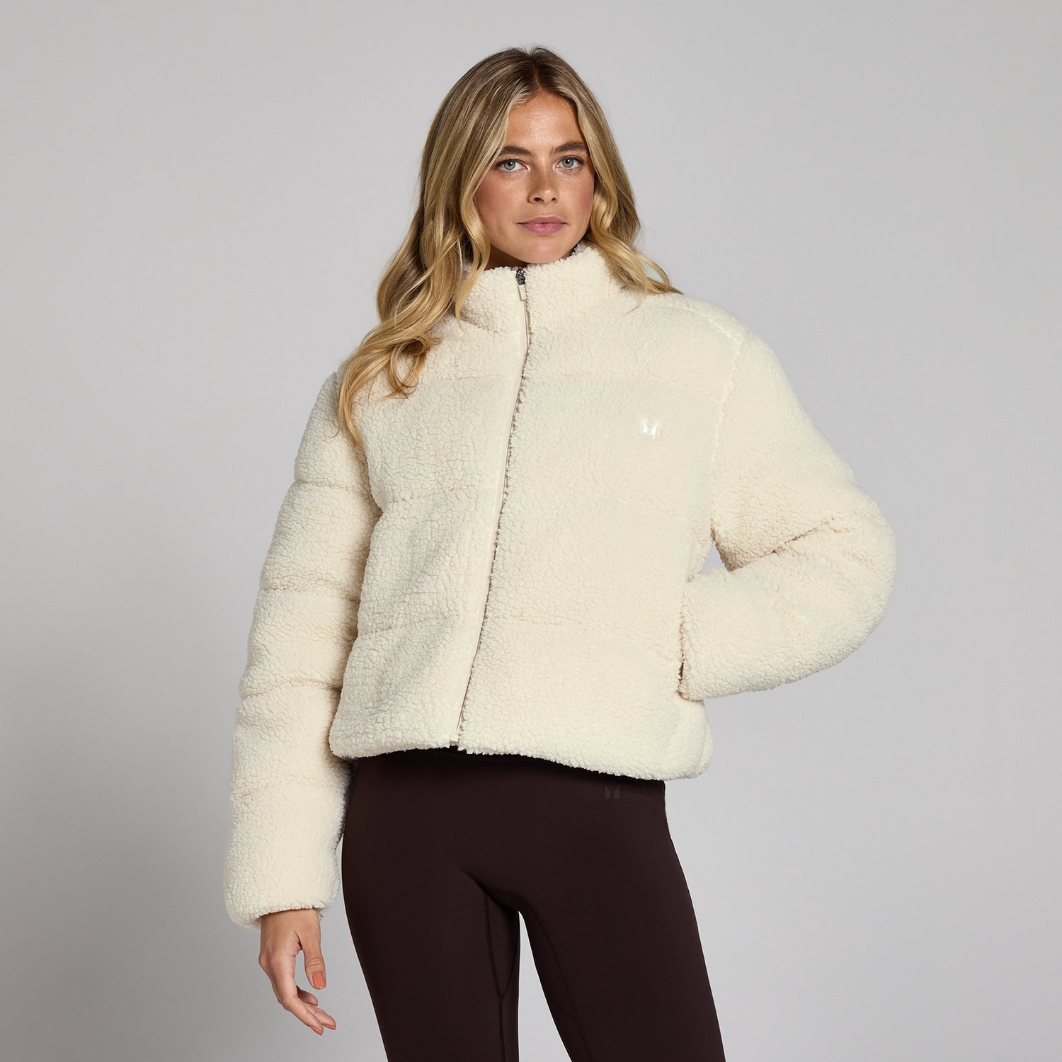 MP Women's Borg Puffer Jacket - Soft Cream - XL