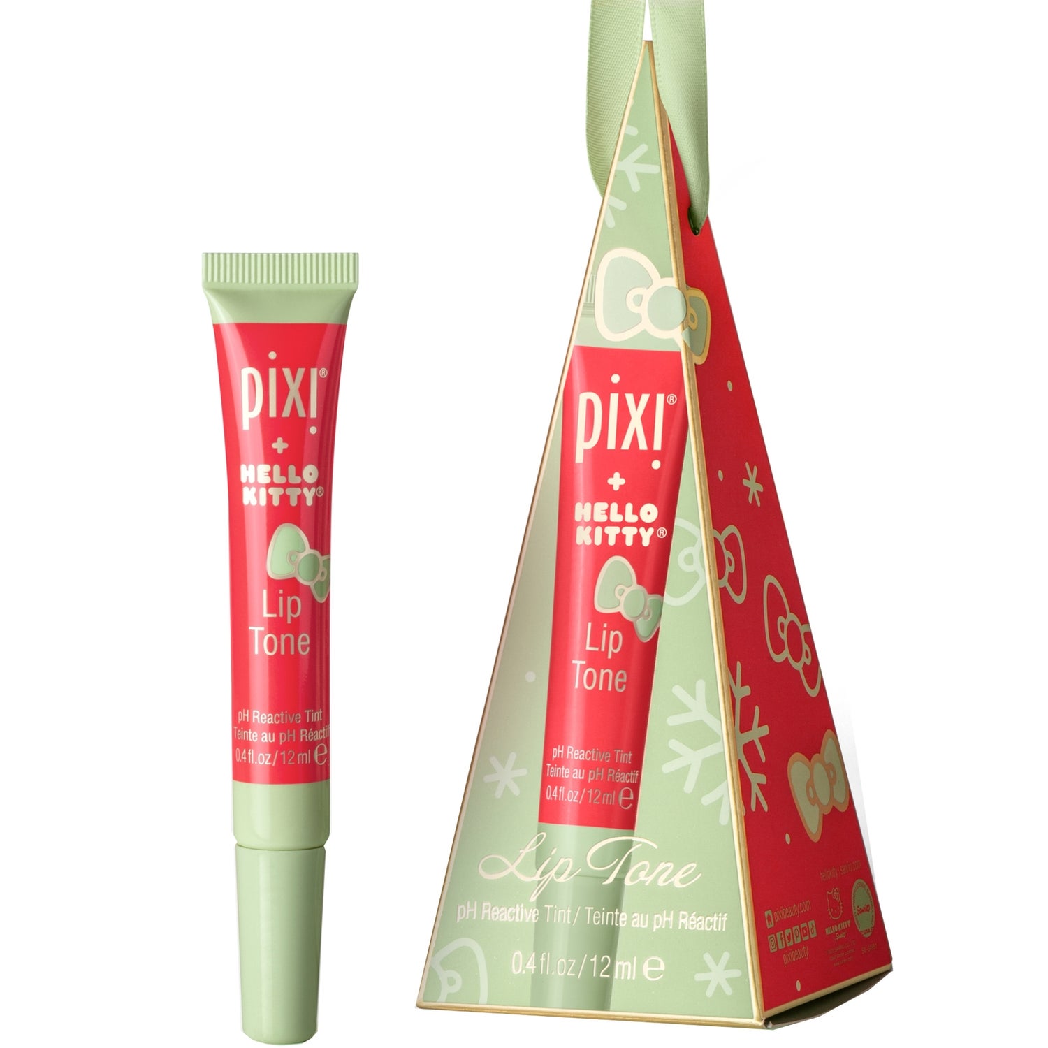 PIXI + HK Lip Tone Holiday 12ml Pyramid Ornament - Coral Delight