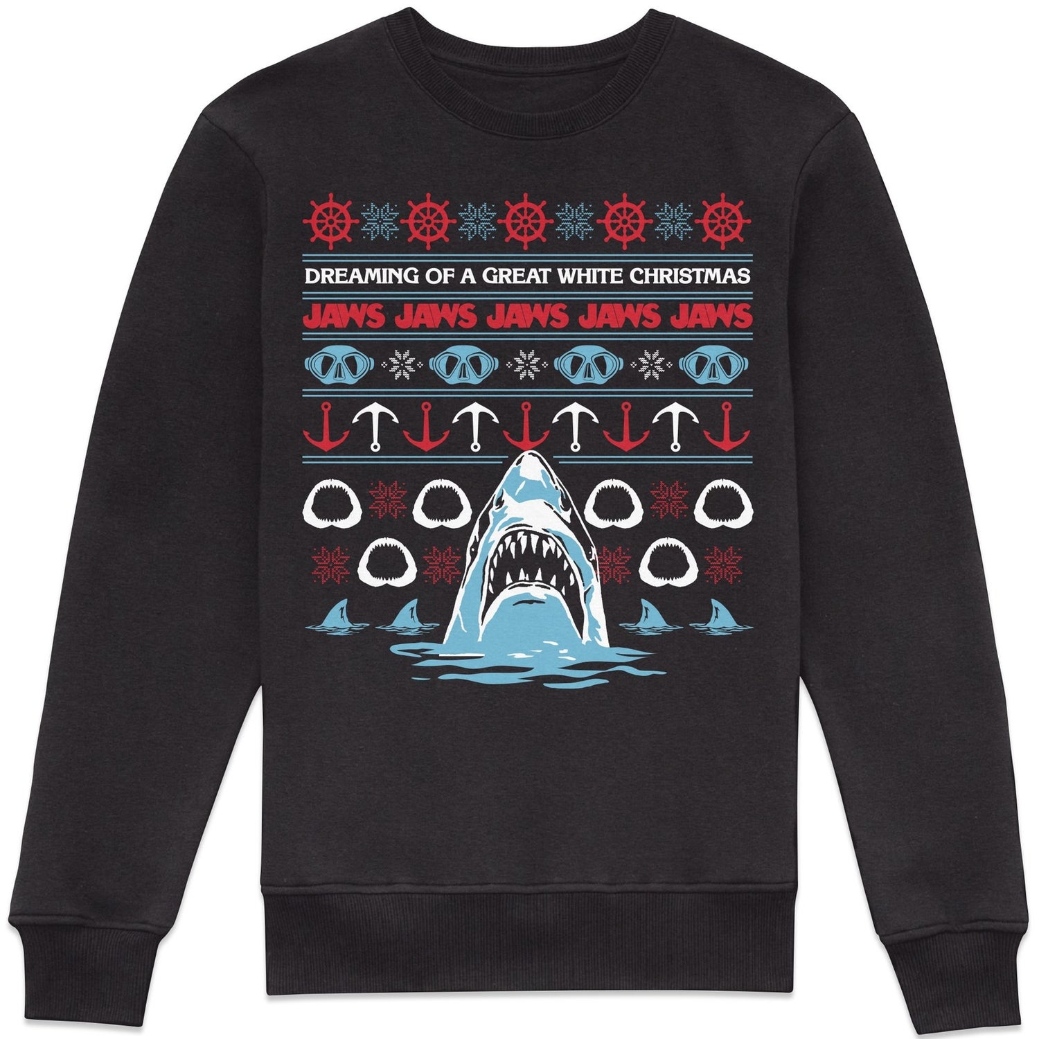 Santa Jaws Sweatshirt Black Clothing Zavvi UK