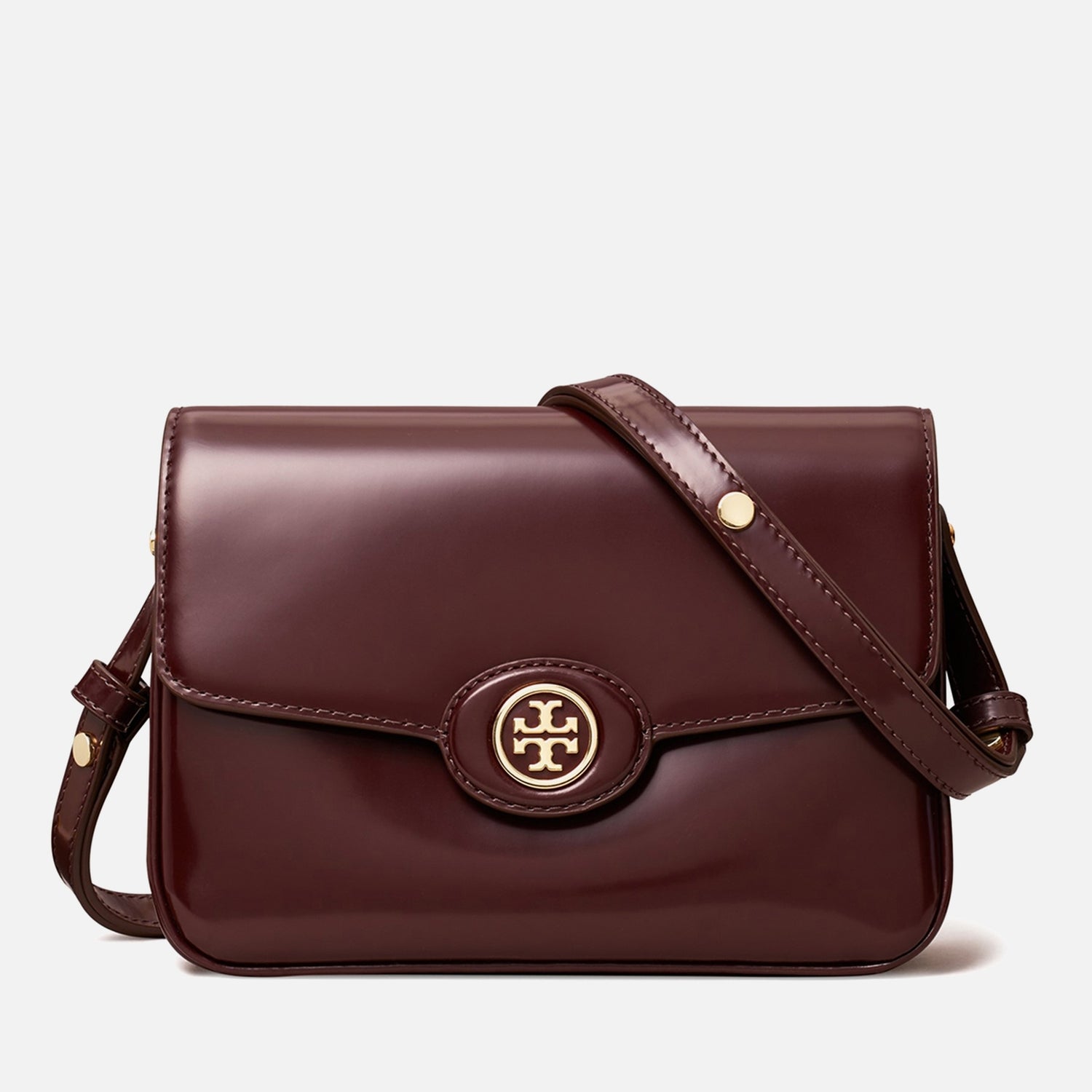 Tory Burch Robinson Spazzolato Convertible Leather Shoulder Bag