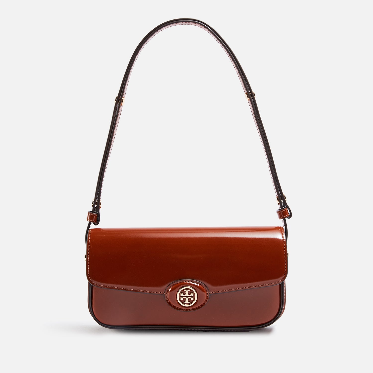 Tory Burch Robinson Spazzolato Leather Shoulder Bag