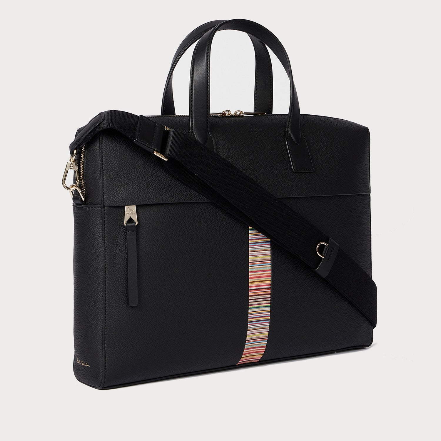 Paul Smith Signature Stripe 'Folio' Leather Briefcase