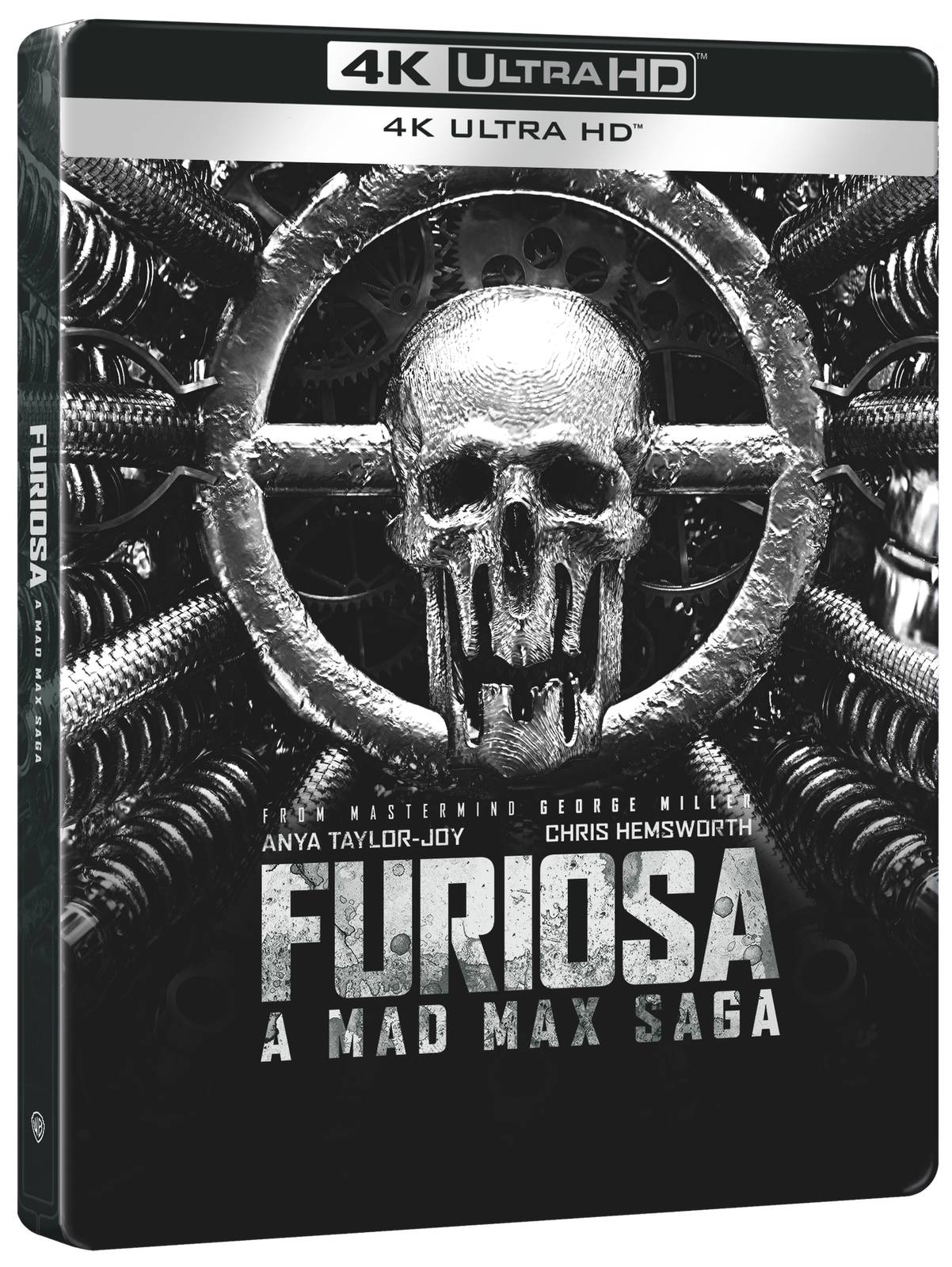 Furiosa: A Mad Max Saga 'Black and Chrome' Steelbook 4K Ultra HD - Zavvi Exclusive
