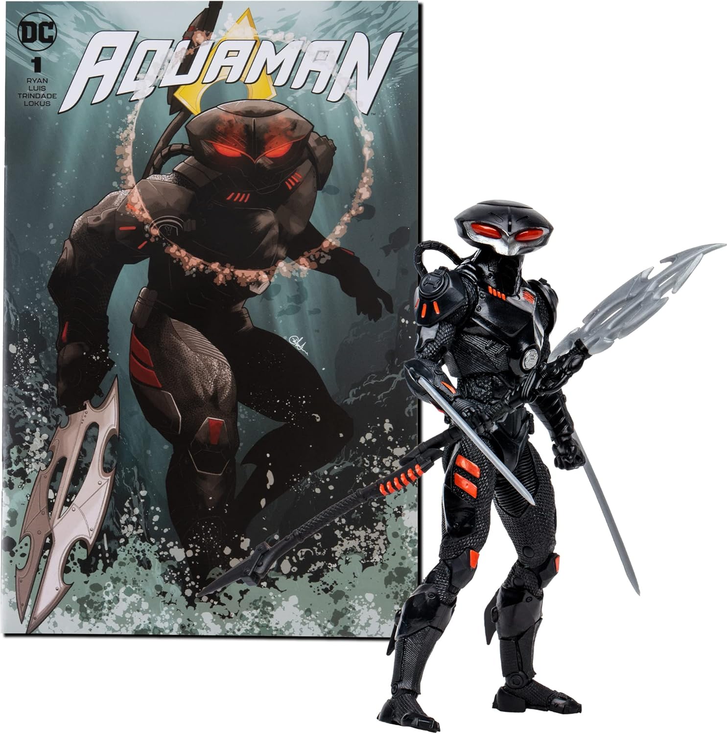 McFarlane DC DIRECT 7IN FIGURE WITH COMIC - AQUAMAN WV3 - BLACK MANTA