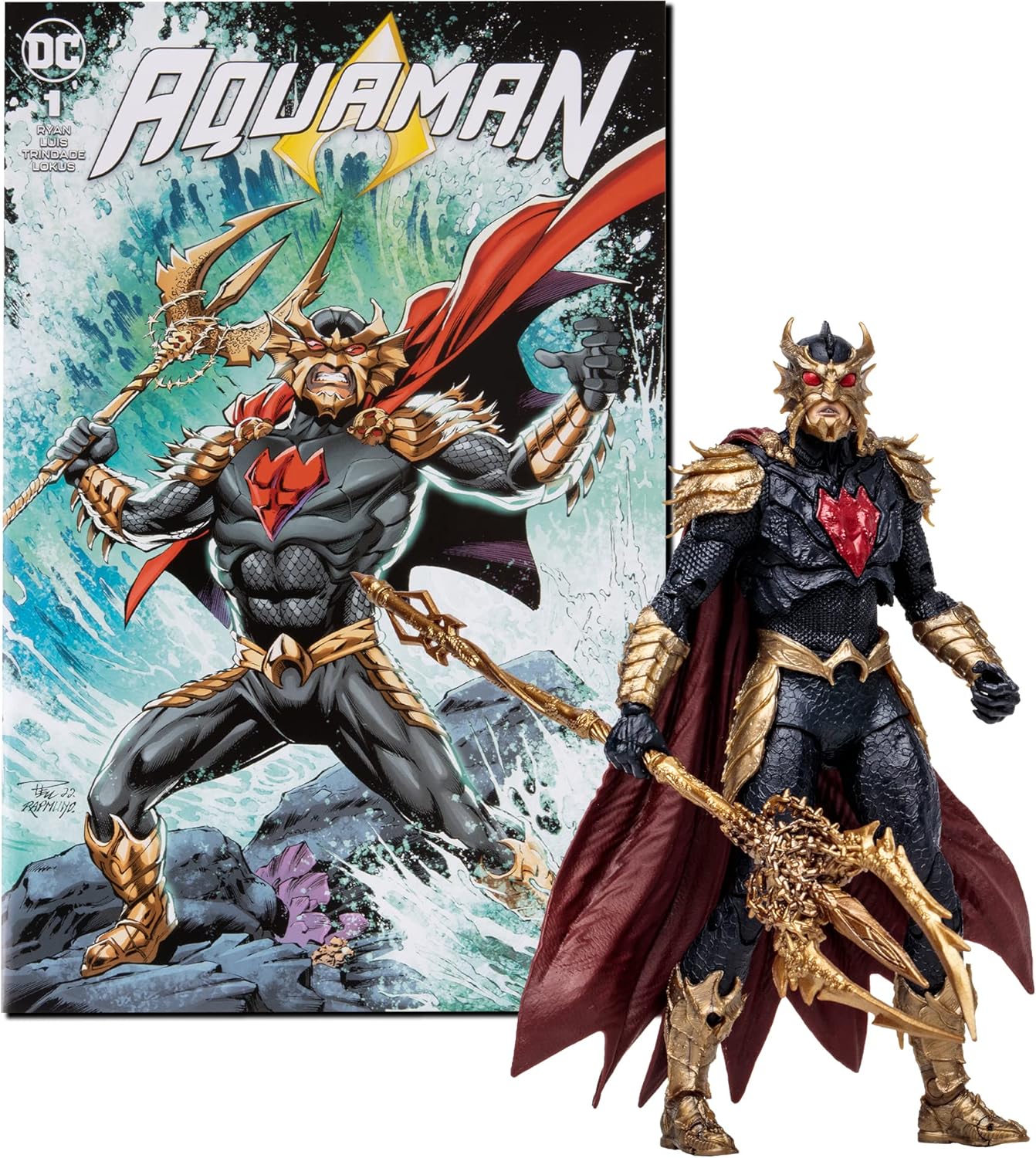 McFarlane DC DIRECT 7IN FIGURE WITH COMIC - AQUAMAN WV3 - OCEAN MASTER