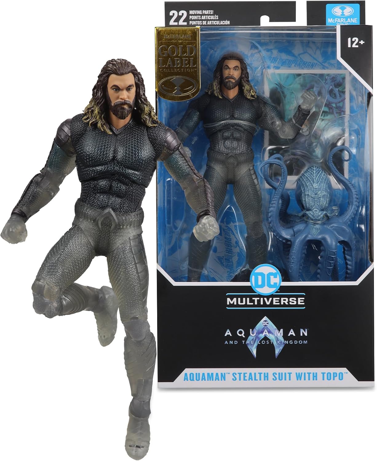 McFarlane DC AQUAMAN 2 MOVIE 7IN - AQUAMAN (STEALTH SUIT WITH TOPO)(GOLD LABEL)