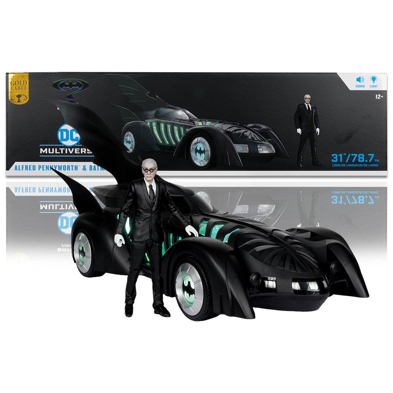 DC MULTIVERSE VEHICLES - BATMOBILE AND ALFRED (BATMAN FOREVER)